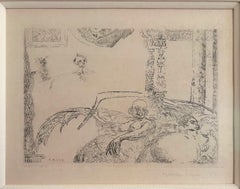 Lust - Original etching by James Ensor - The Seven Deadly Sins 