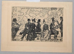 Peste Dessous Peste Dessus Peste Partout!-Original Etching by James Ensor-1900s