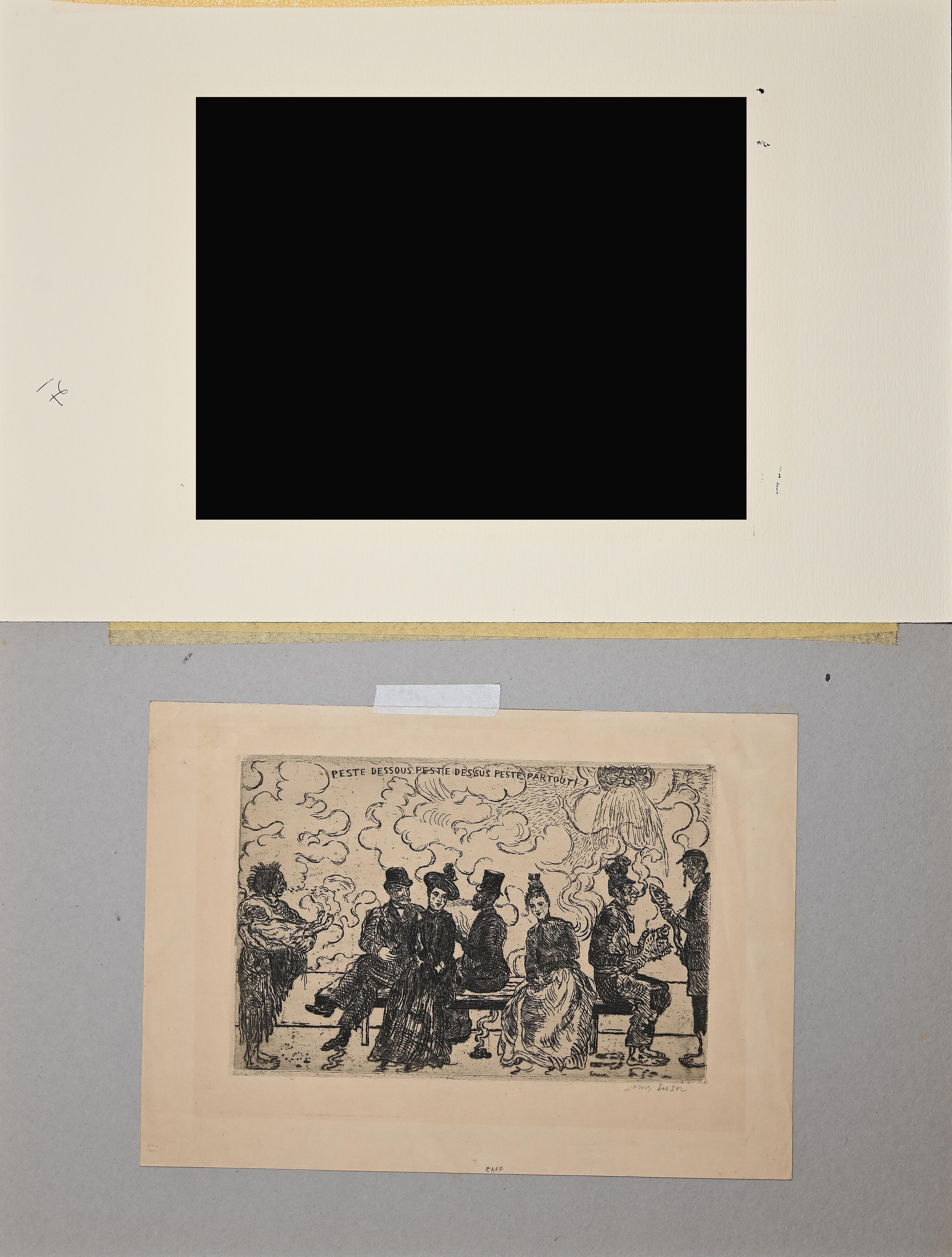 Peste Dessous Peste Dessus Peste Partout!-Original Etching by James Ensor-1900s For Sale 2