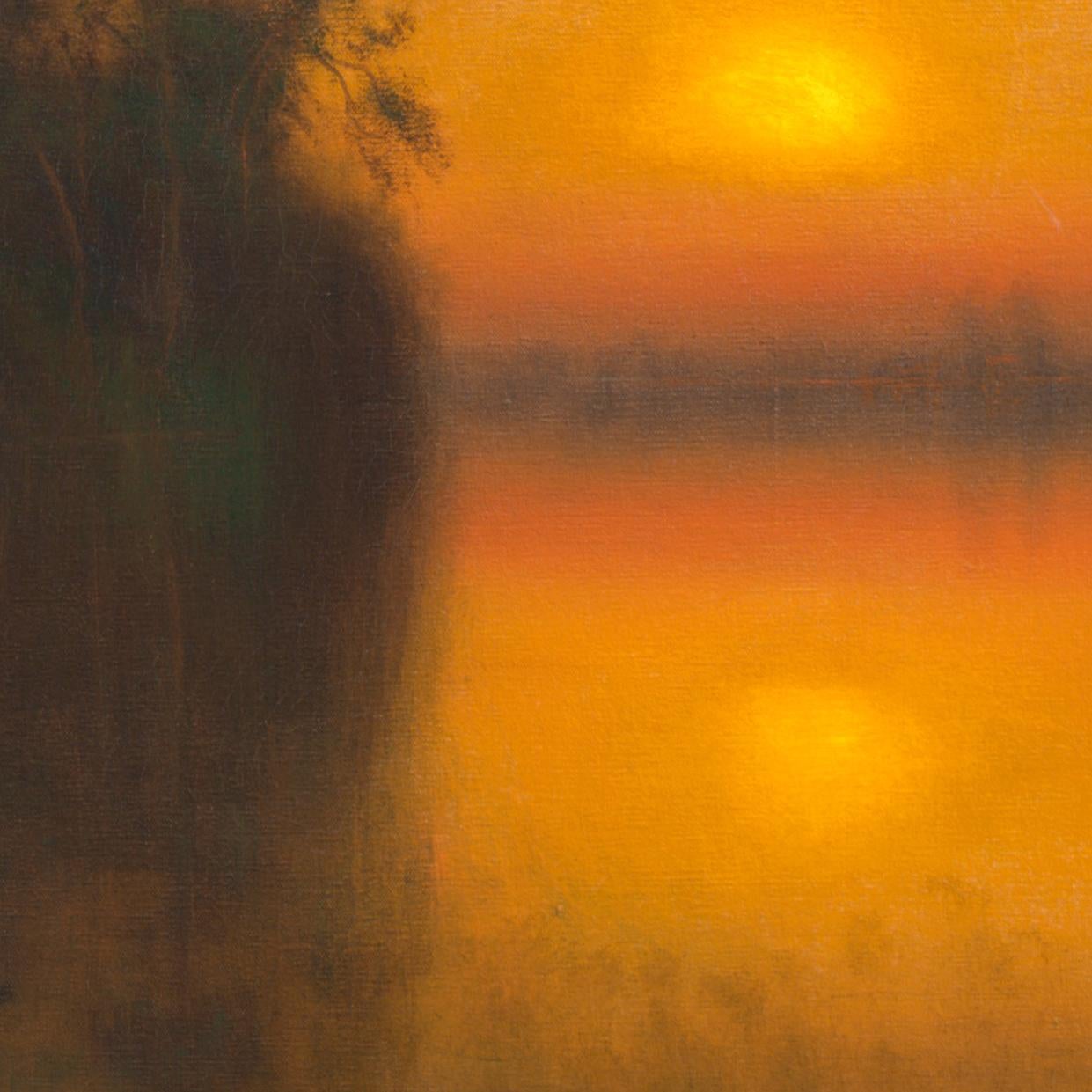 « The Sacramento River, Rio Vista », Californie, Bohemian Club, White House, SFSD - Autres styles artistiques Painting par James Everett Stuart