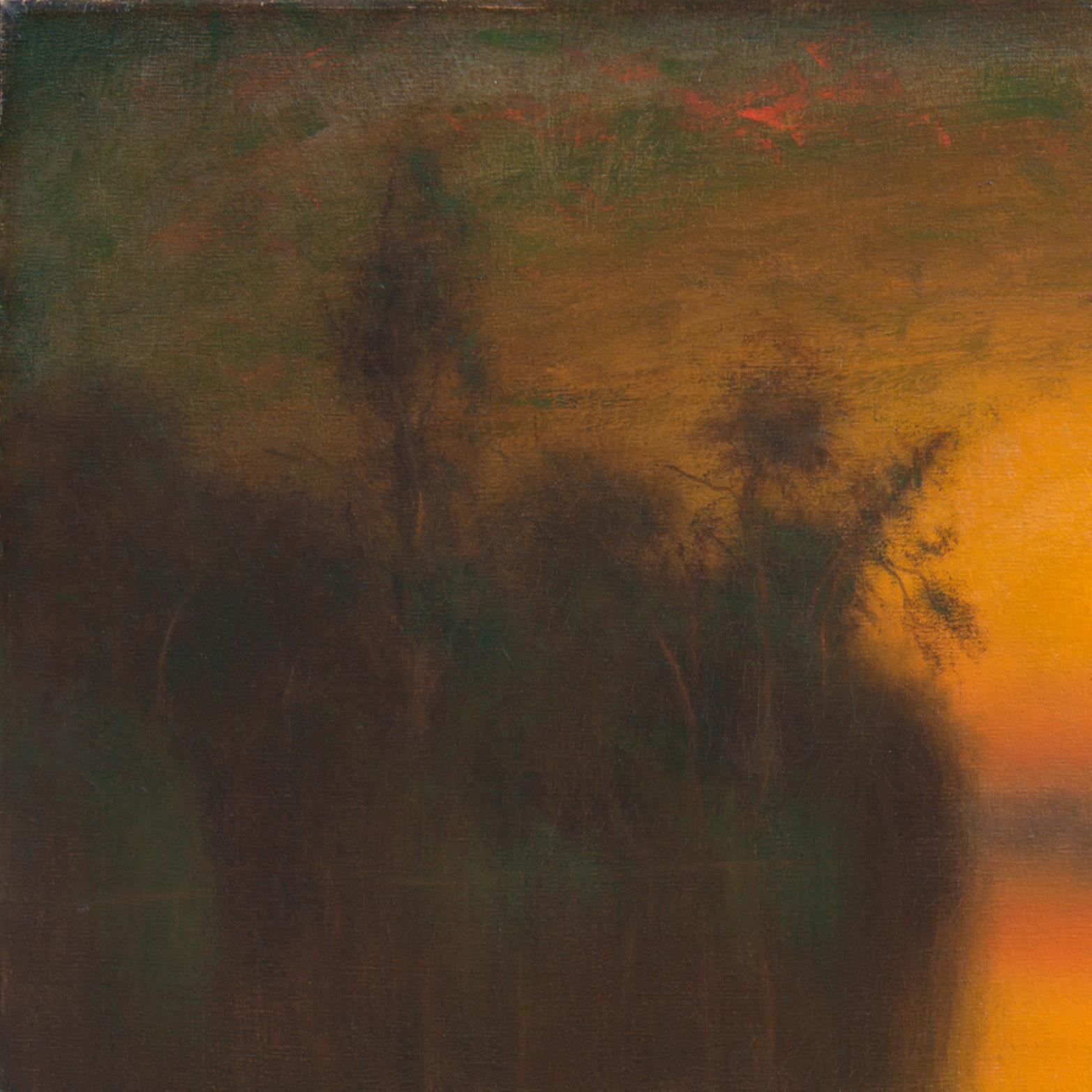 « The Sacramento River, Rio Vista », Californie, Bohemian Club, White House, SFSD - Marron Landscape Painting par James Everett Stuart