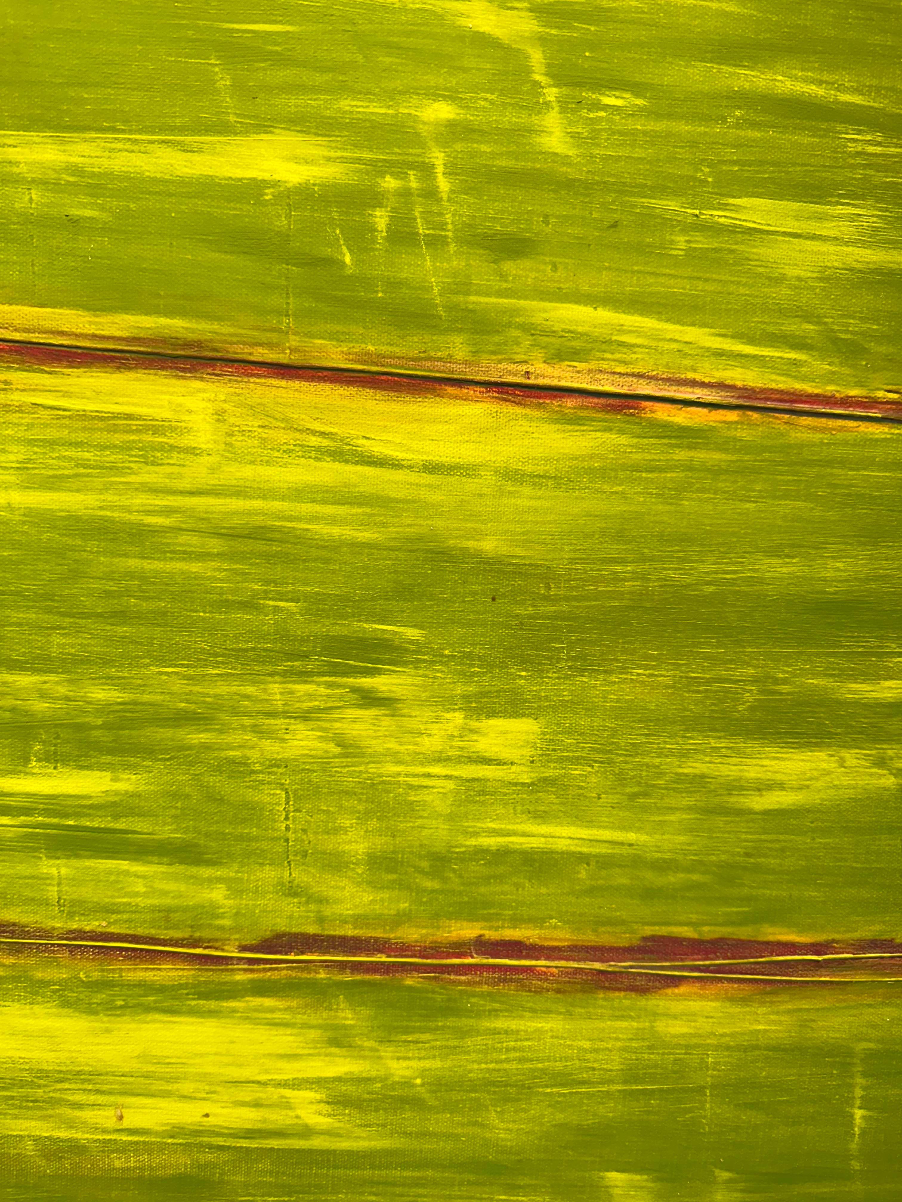 4/25/95 - Beige Abstract Painting by James F. Dicke II