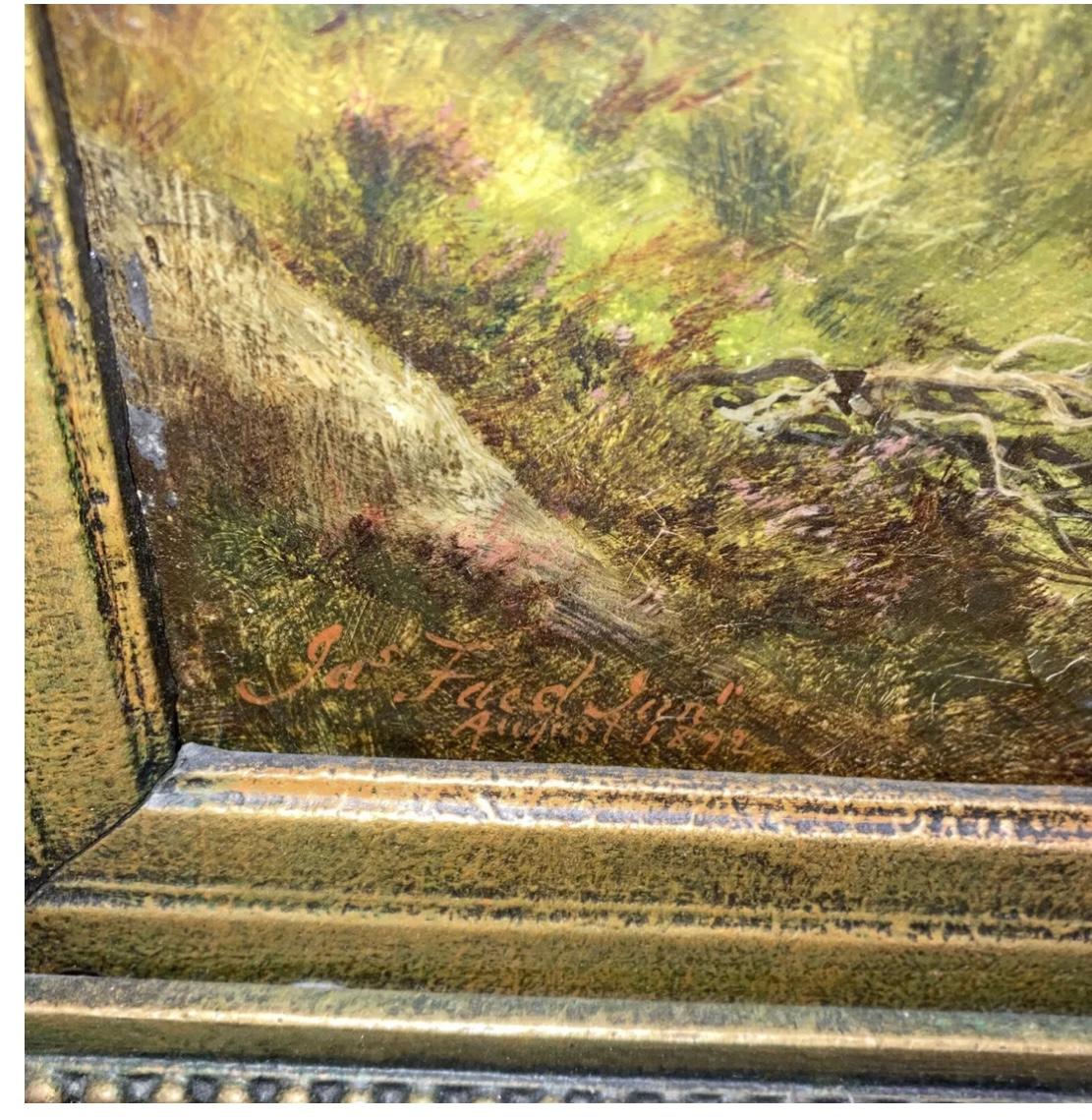 Listed Artist James Faed Original Painting Oil On Board Painting Oil On Board. In good condition measures 24x30