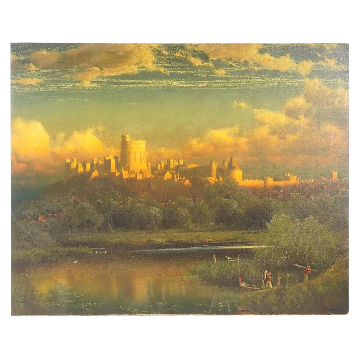 James Fairman Landschaft Ölgemälde Windsor Castle im Angebot