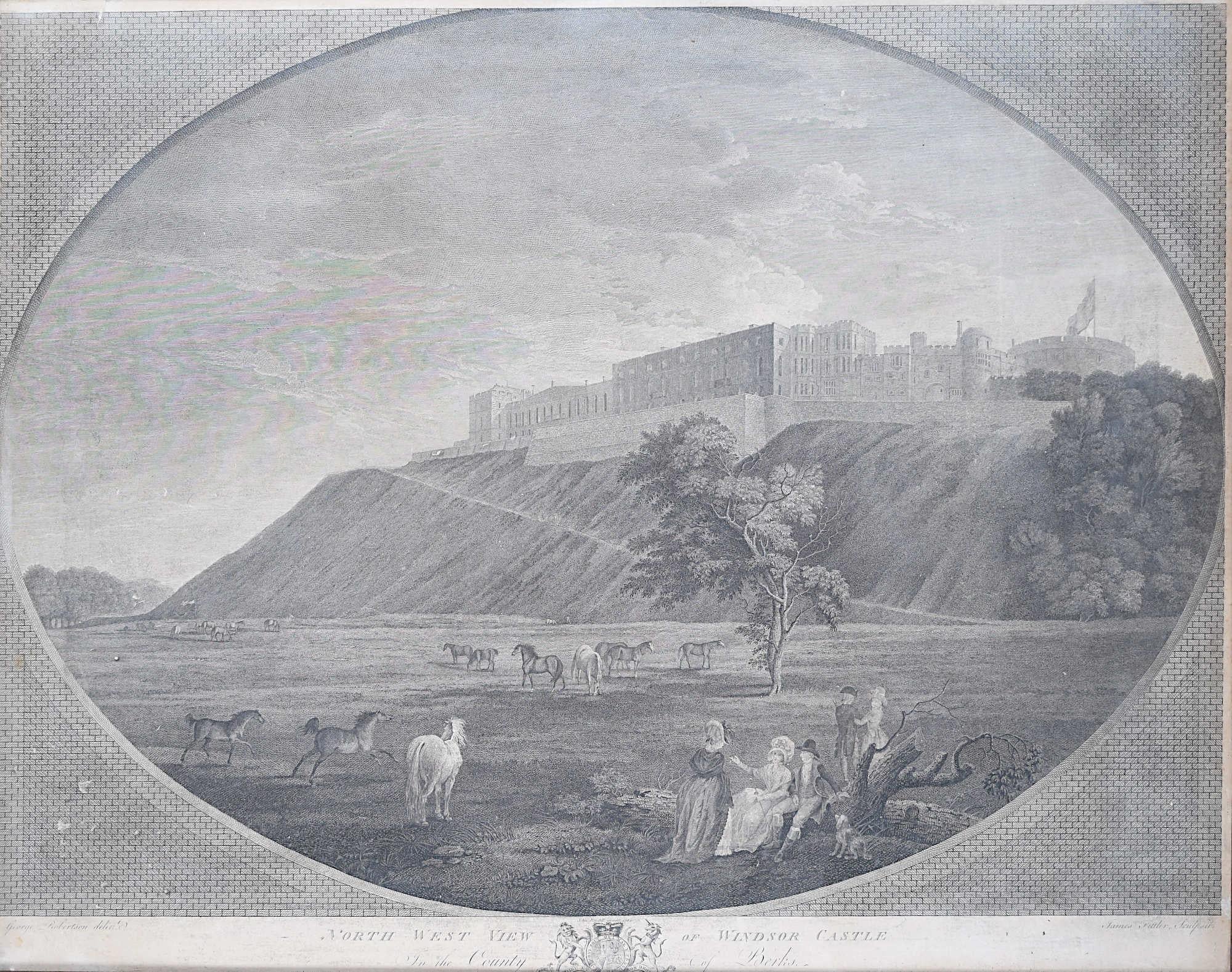 Vue du château de Windsor en 1782 par James Fittler RA George Robertson John Boydell