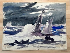 Fishing Boat in Storm (double-sided)