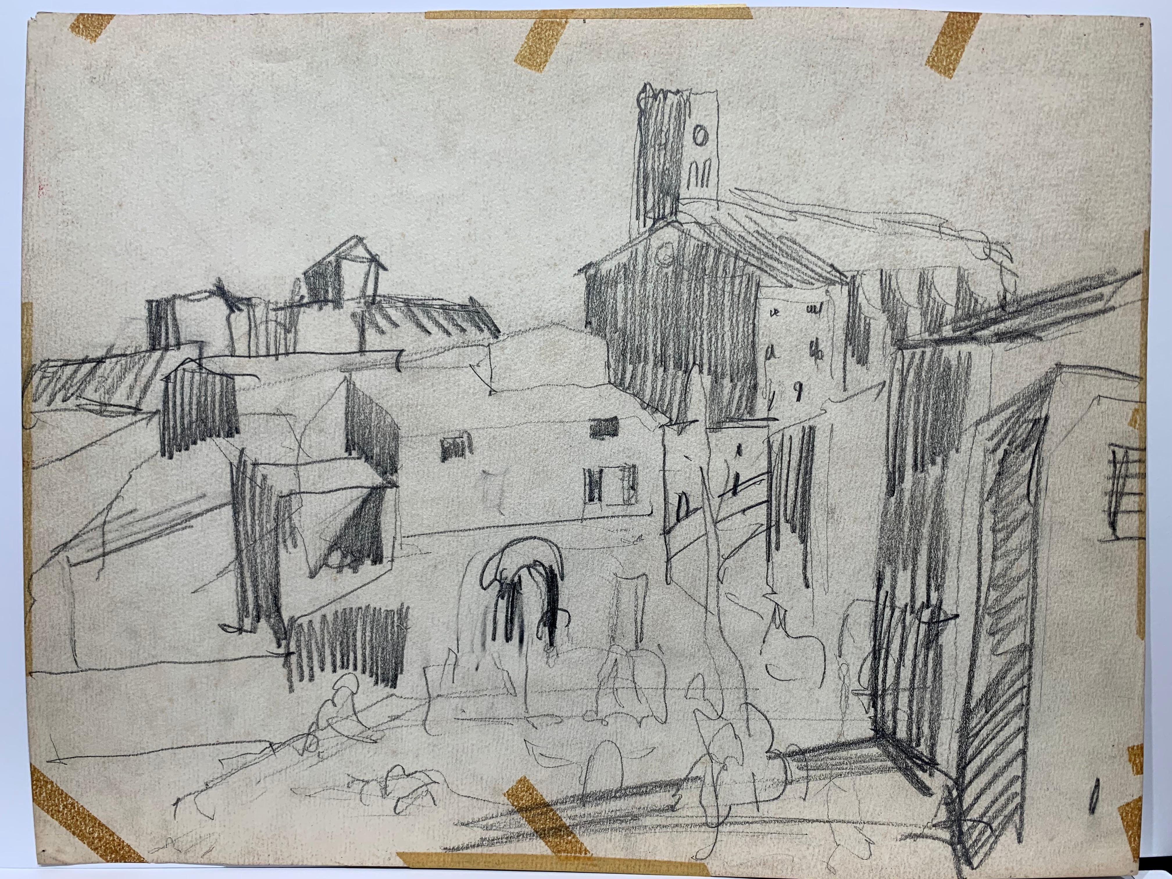Bellissimo dipinto astratto dell'artista americano James Floyd Clymer (1893-1982).  Mallorca, 1930 circa. L'acquerello e la matita su carta misurano 14,5 x 19 pollici. Firmato nel margine inferiore. 

James Floyd Clymer (1893-1982), noto per il suo