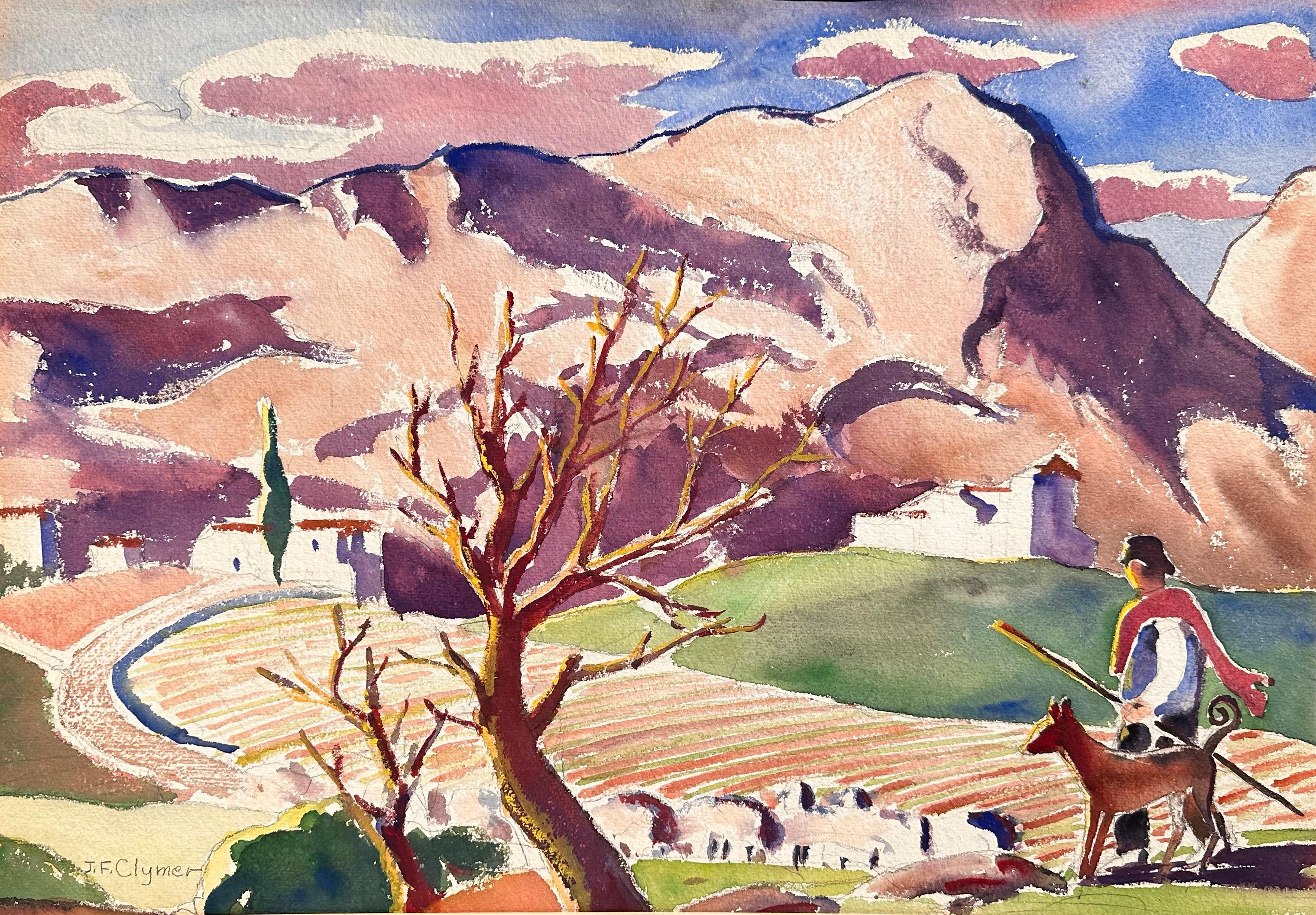 James Floyd Clymer Landscape Painting - Mallorca Spain (Spanish Mediterranean landscape)