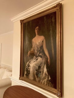 Portrait of a Lady in Black and Cream