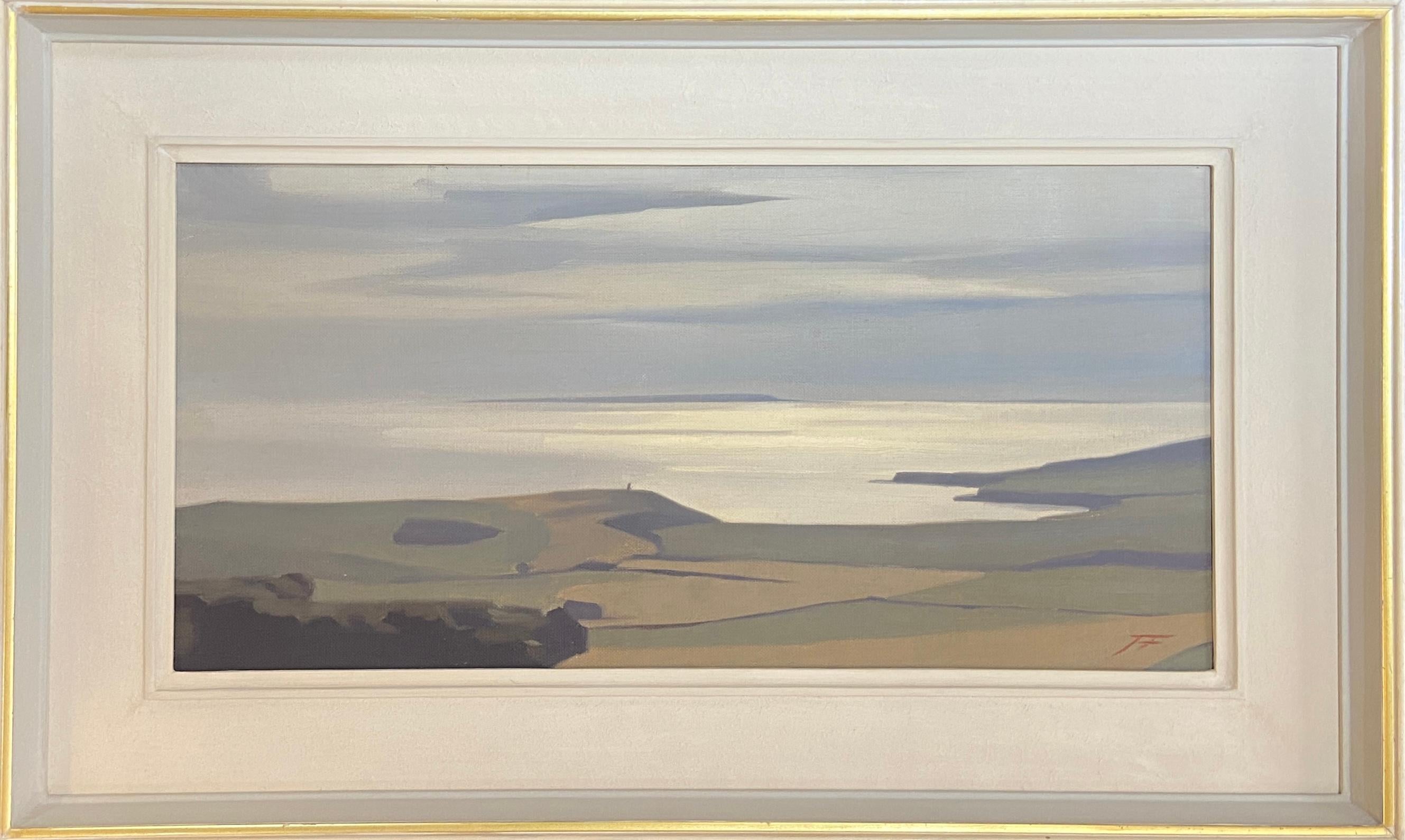 Kimmeridge Bay, 20th Century English School Oil Landscape, Monogrammed - Painting by James Fry