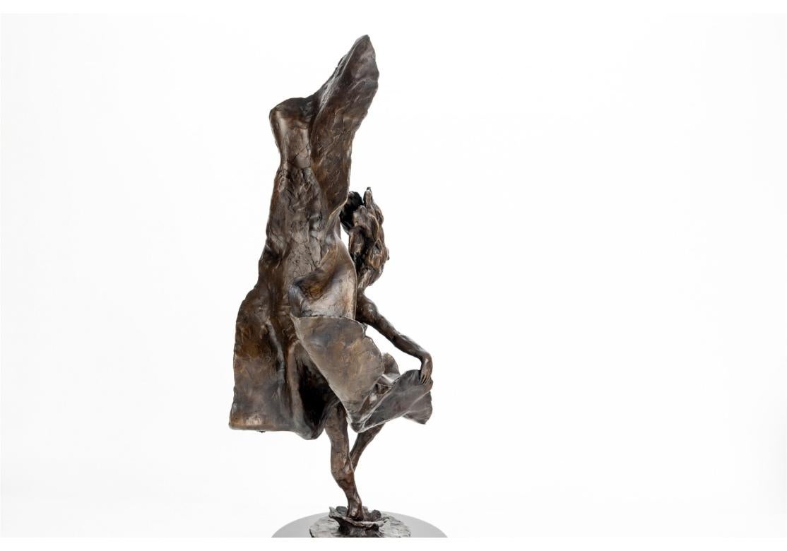 James Gabbert ( Amerikaner, geb. 1952) Bronze einer Frau, „Dusk“, signiert (Art nouveau) im Angebot