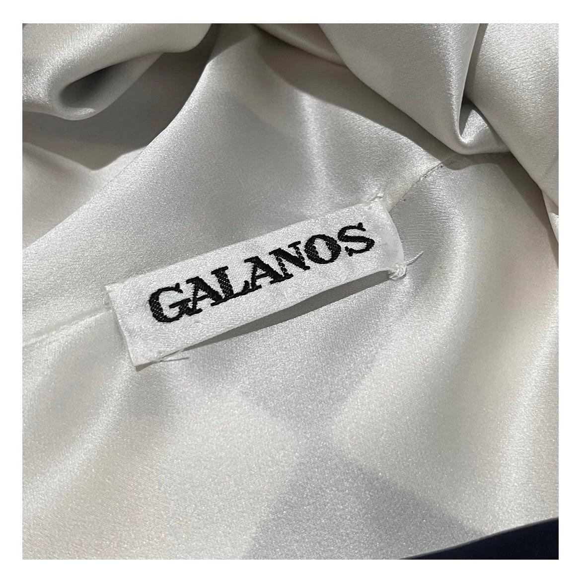 Gray James Galanos Beaded Halter Gown (Circa 80s/90s) For Sale