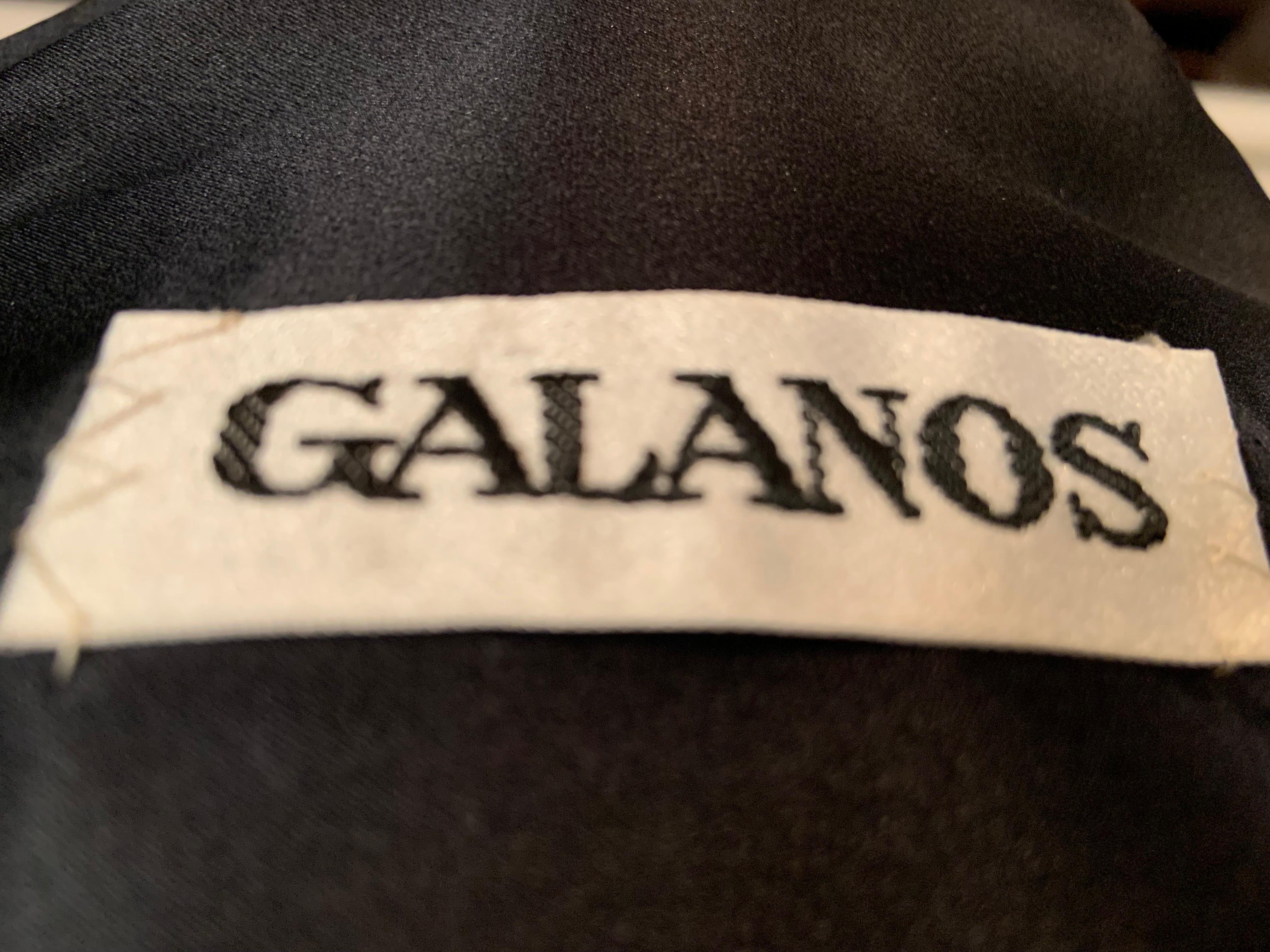 James Galanos - Robe noire métallisée en soie tissée sur le devant et corps en jersey de laine en vente 5