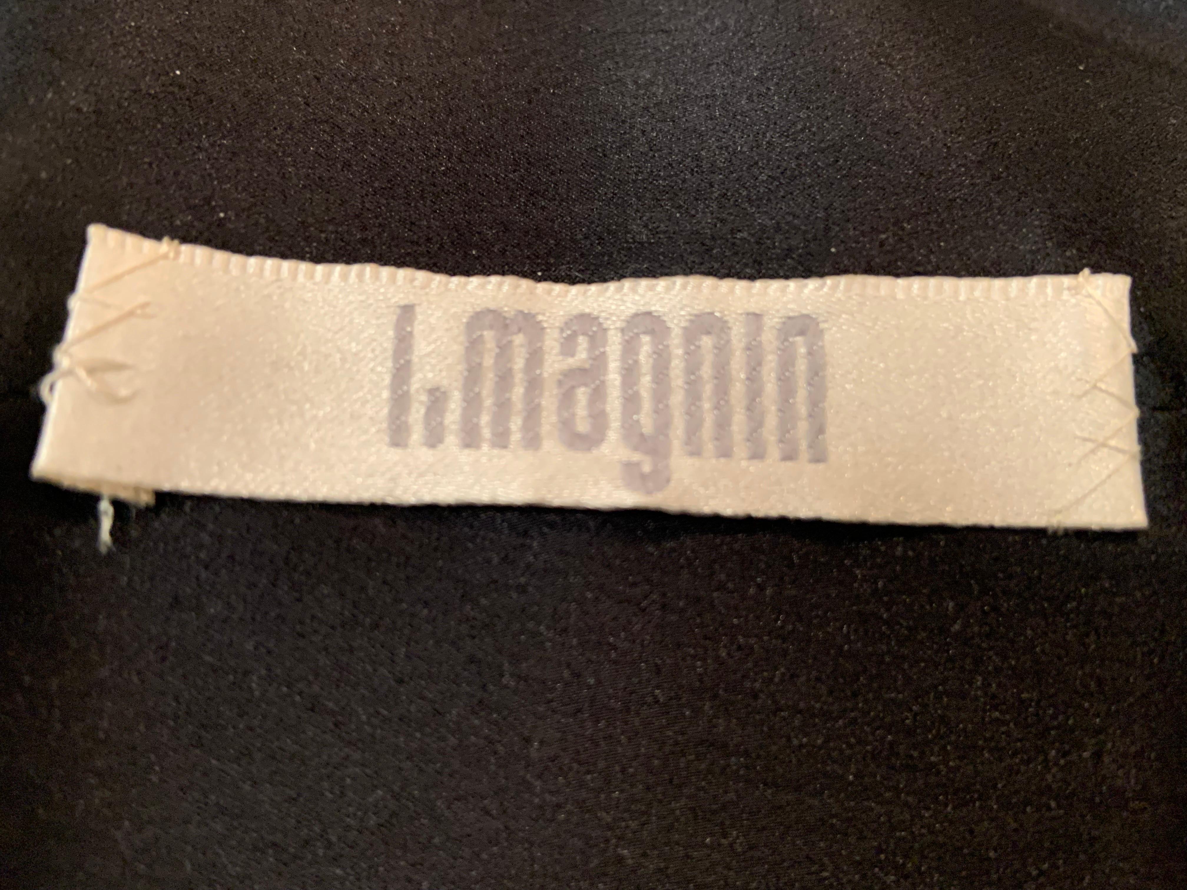 James Galanos - Robe noire métallisée en soie tissée sur le devant et corps en jersey de laine en vente 6