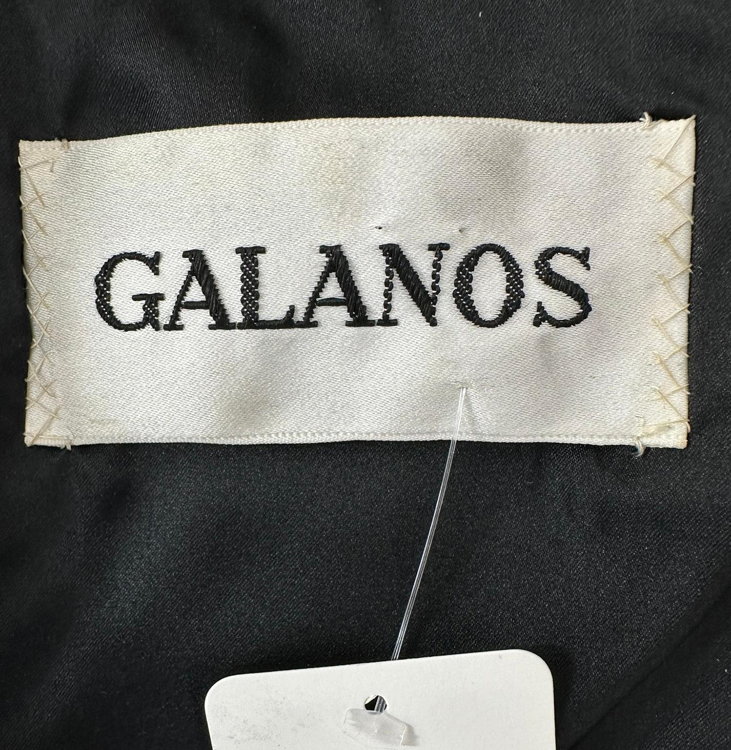 James Galanos Ensemble veste en brocart noir et or et jupe en mousseline noire et soie or en vente 15