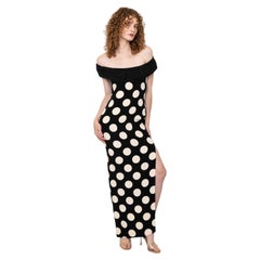 Vestido de James Galanos con lunares negros y blancos
