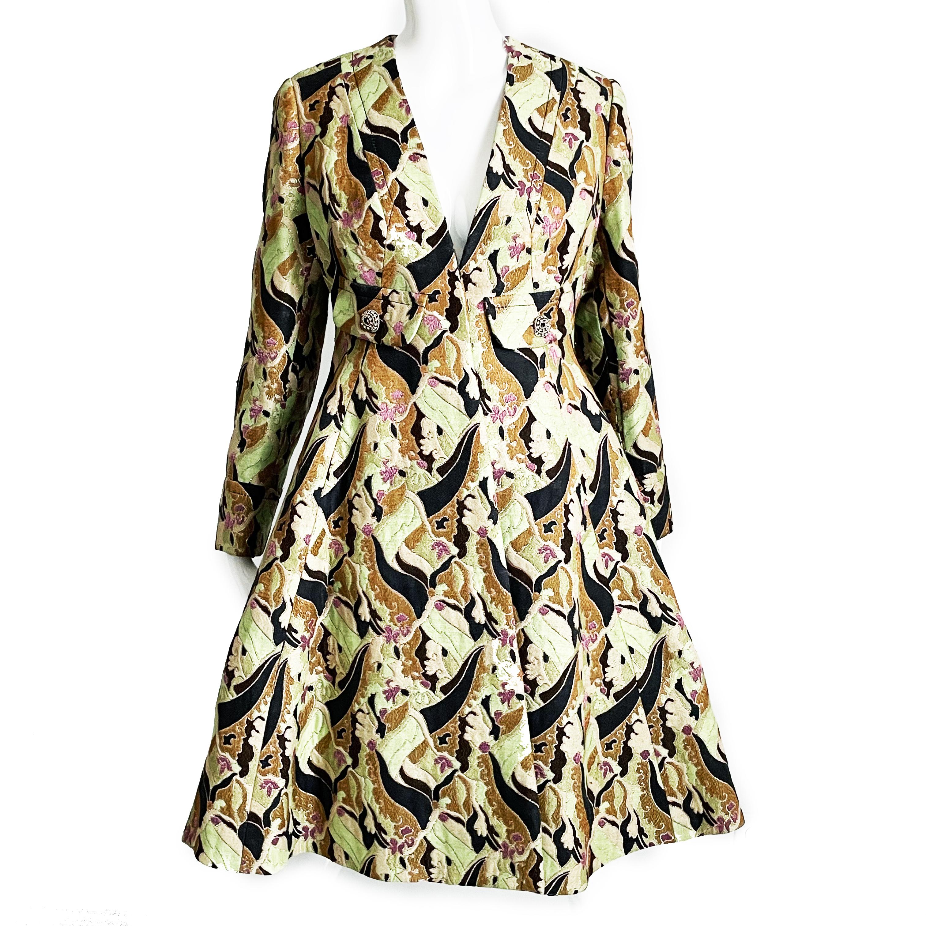 James Galanos - Manteau ou robe en brocart Amelia Gray Boutique Beverly Hills des années 1960 Pour femmes en vente