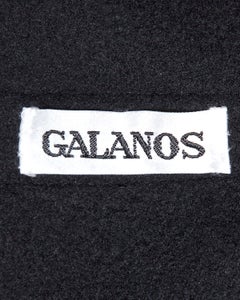 James Galanos for Neiman Marcus Unusual Black Wool/ Cashmere Vintage Coat