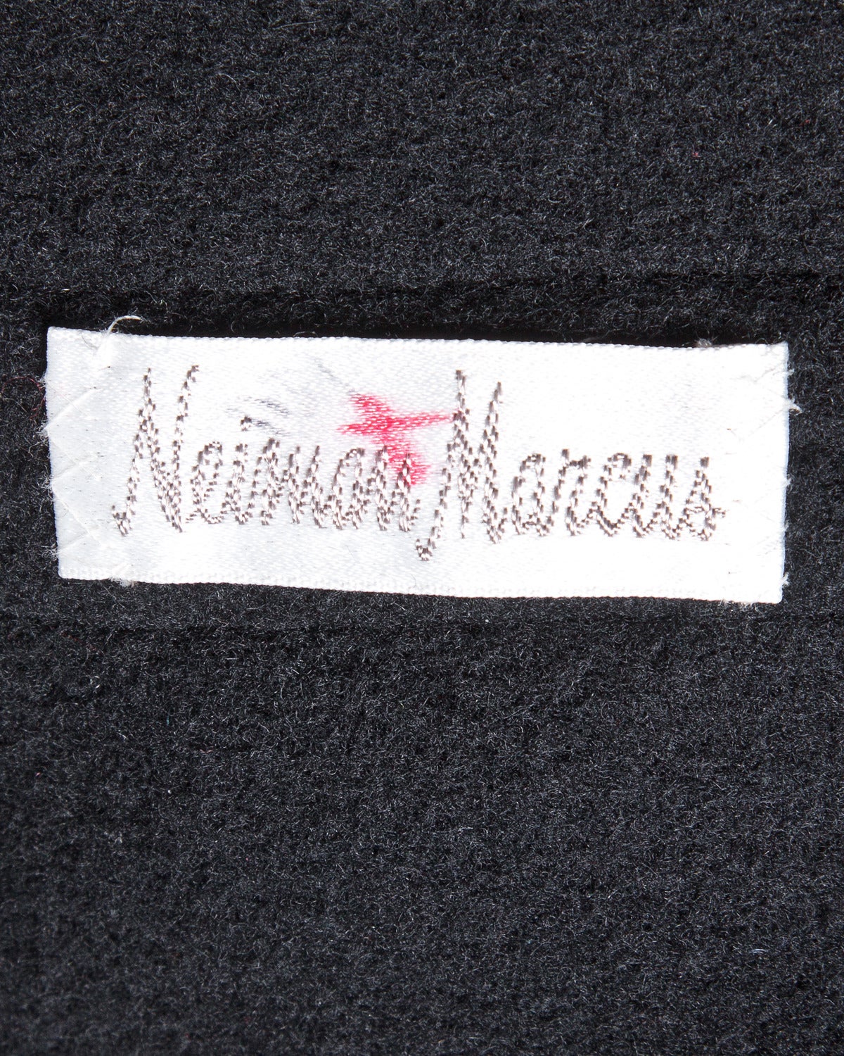 James Galanos for Neiman Marcus Unusual Black Wool/ Cashmere Vintage Coat For Sale 5