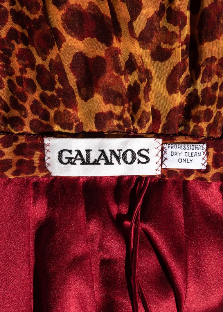 James Galanos leopard print silk chiffon couture halter evening dress ...