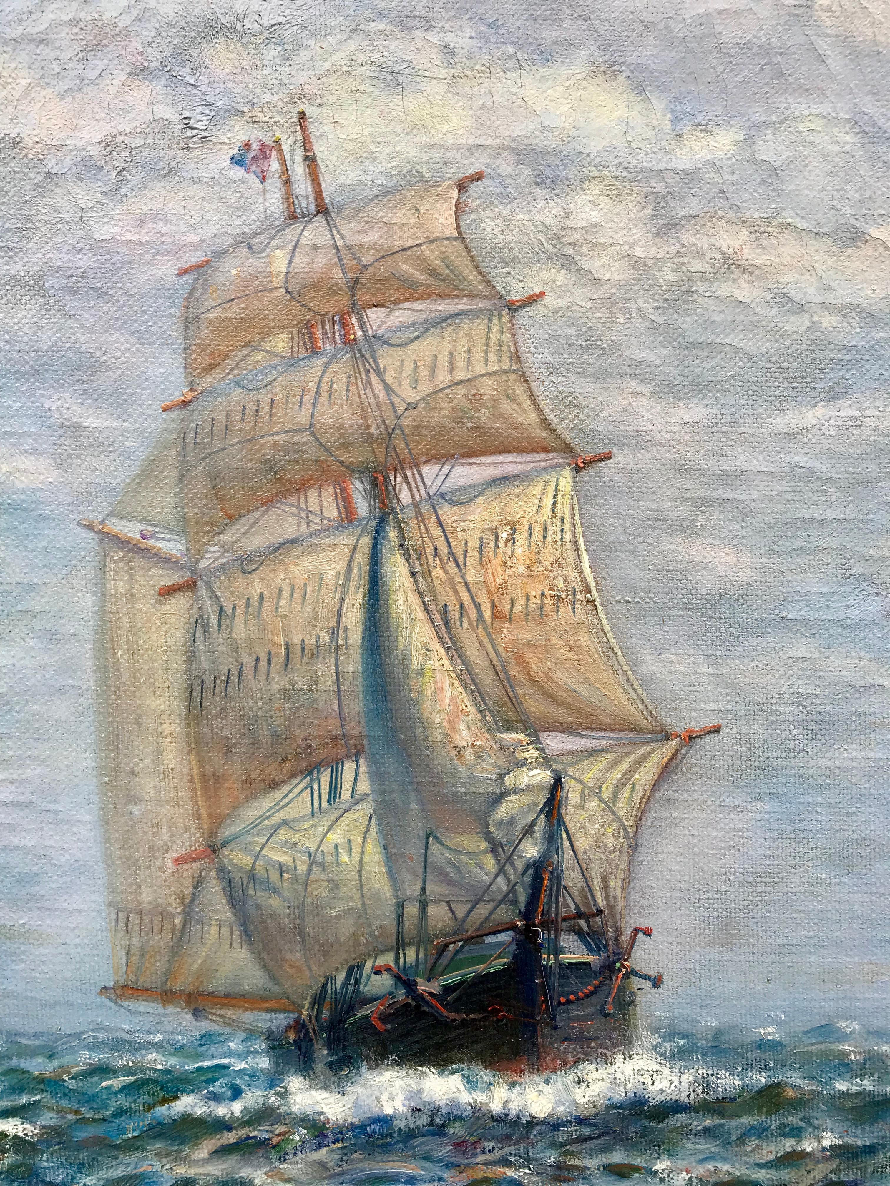 “Homeward Bound” - American Realist Painting by James Gale Tyler