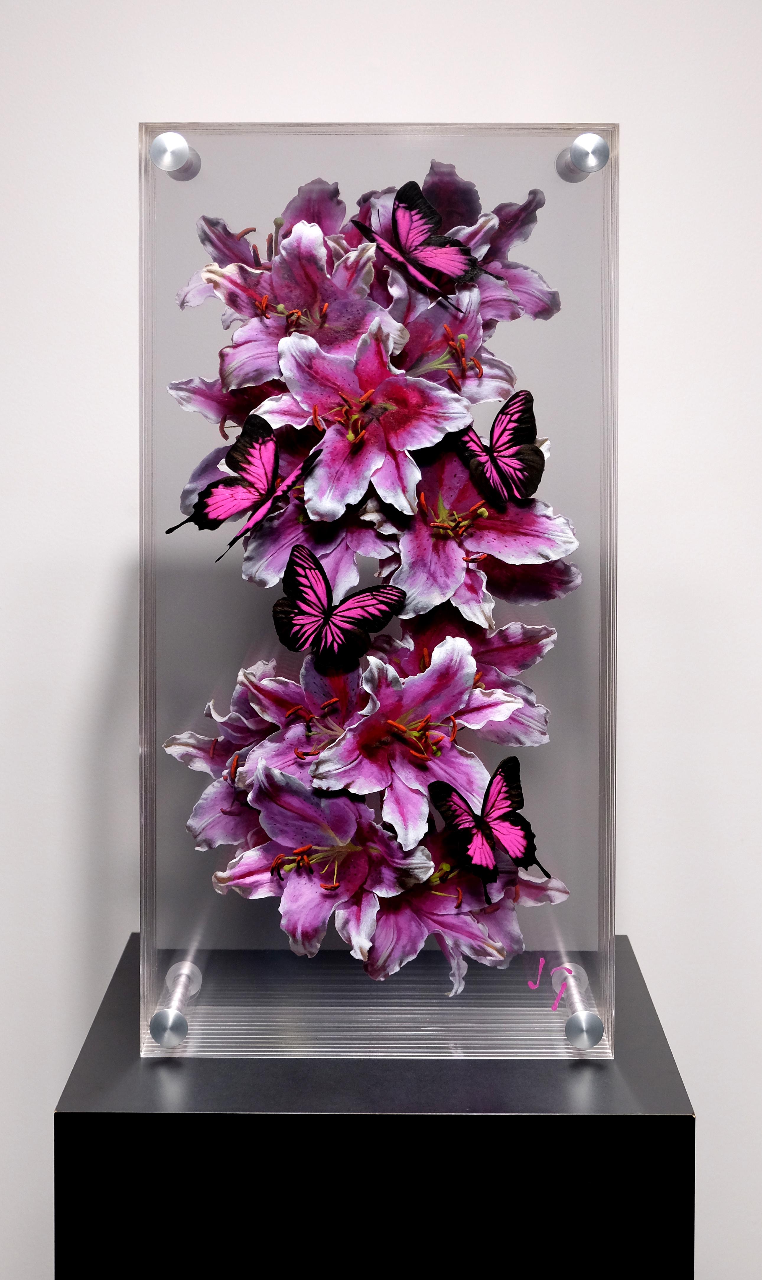 James Galindo Still-Life Painting - Pink Lilies