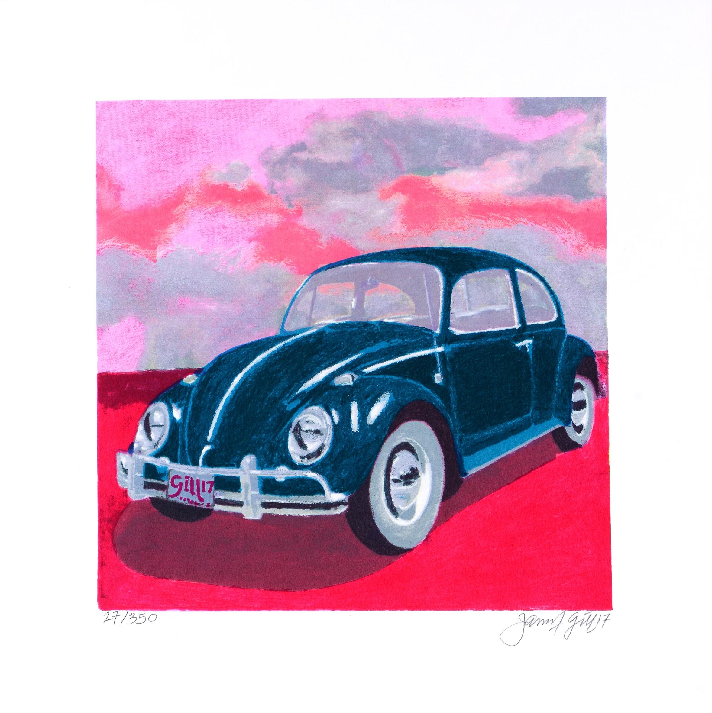 Mini Bug - Ciel rose - Mixed Media Art de James Gill 