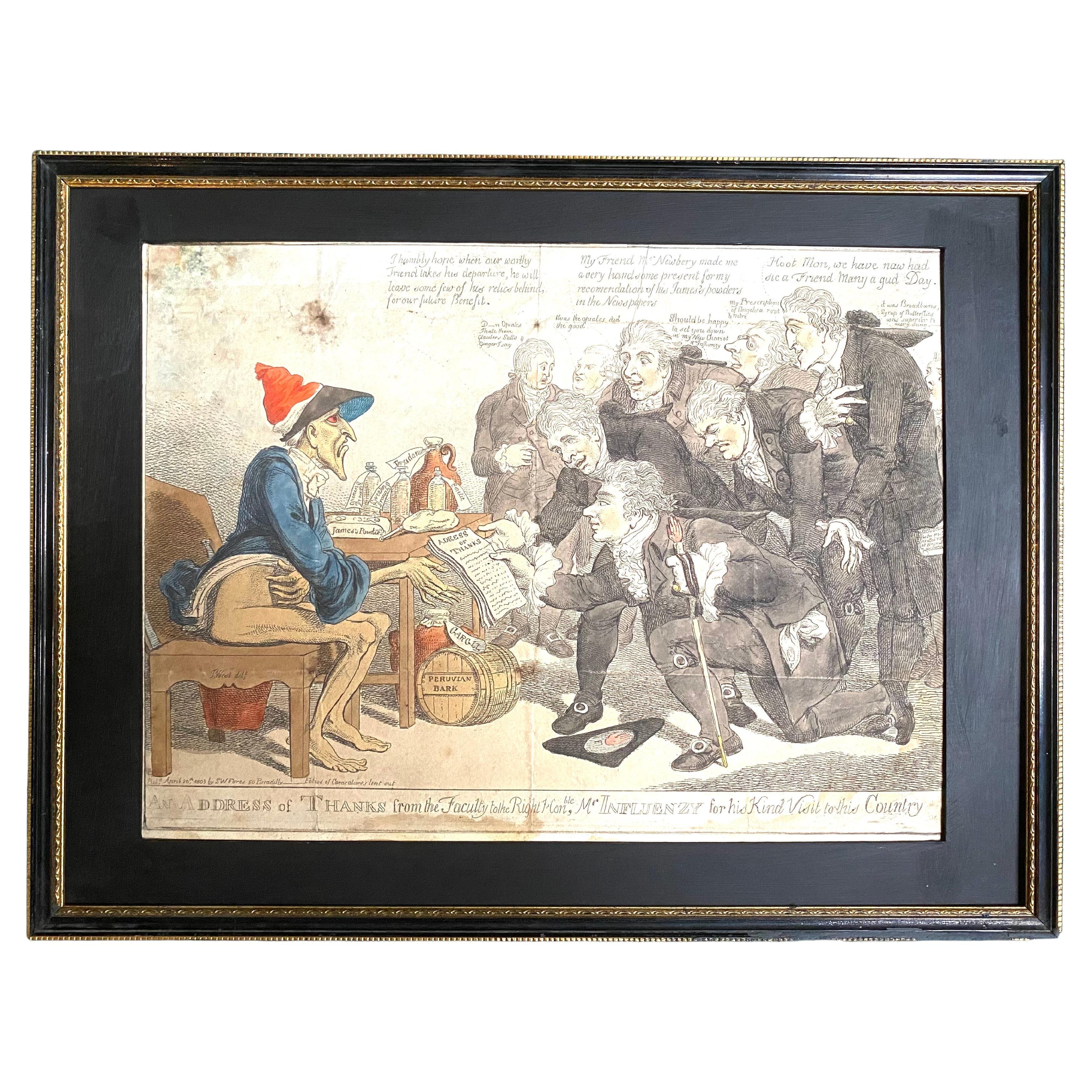 James Gillray – A Dress of “Thanks” from the Faculty…- 1803 - Edition Humphrey