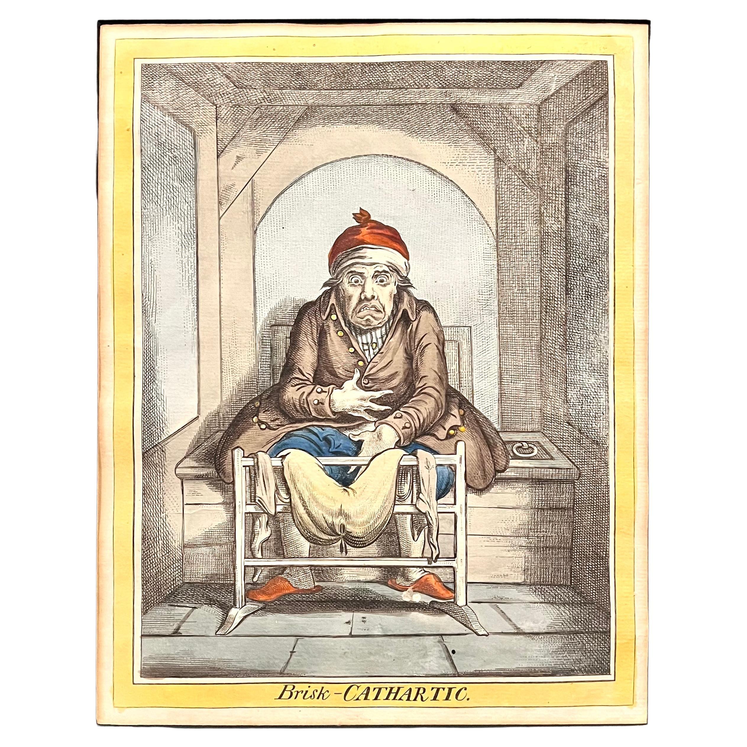 James GILLRAY - Brisk Cathartic - Handkolorierte Radierung - Humphrey Edition 1804