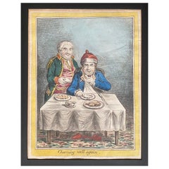 James GILLRAY - Charming-well again - Humphrey Edition 1804 hand-colored etching