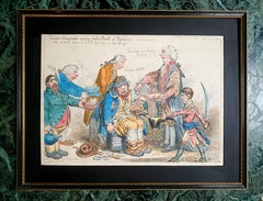JAMES GILLRAY- Doctor Sangrado Treating John Bull of the Repletion- 1803