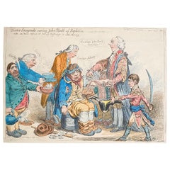 JAMES GILLRAY- Doctor Sangrado Treating John Bull of the Repletion- 1803
