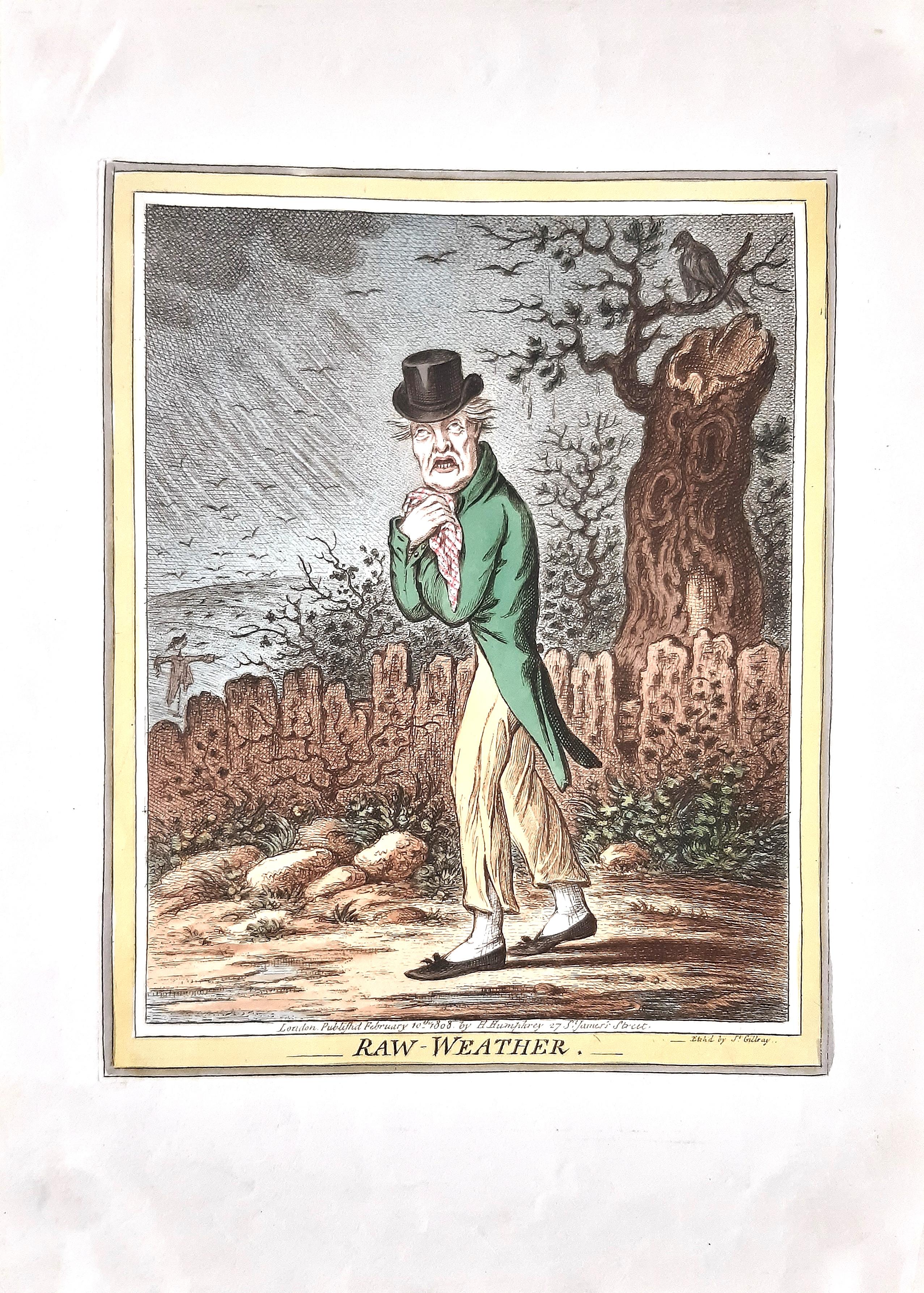 Delicious Weather - Complete Series of 5 Hand-colored Etchings - 1808 2
