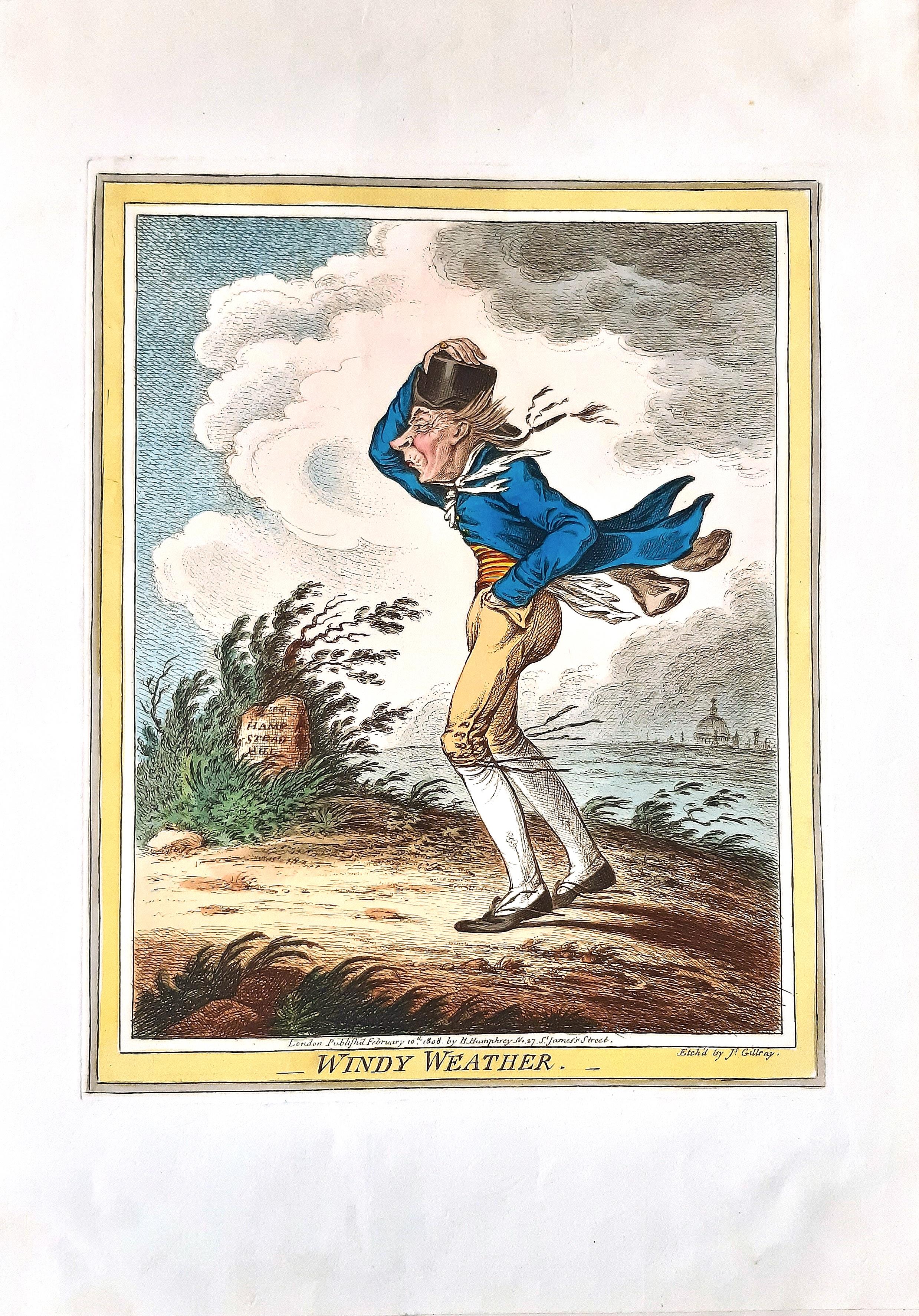 Delicious Weather - Complete Series of 5 Hand-colored Etchings - 1808 4