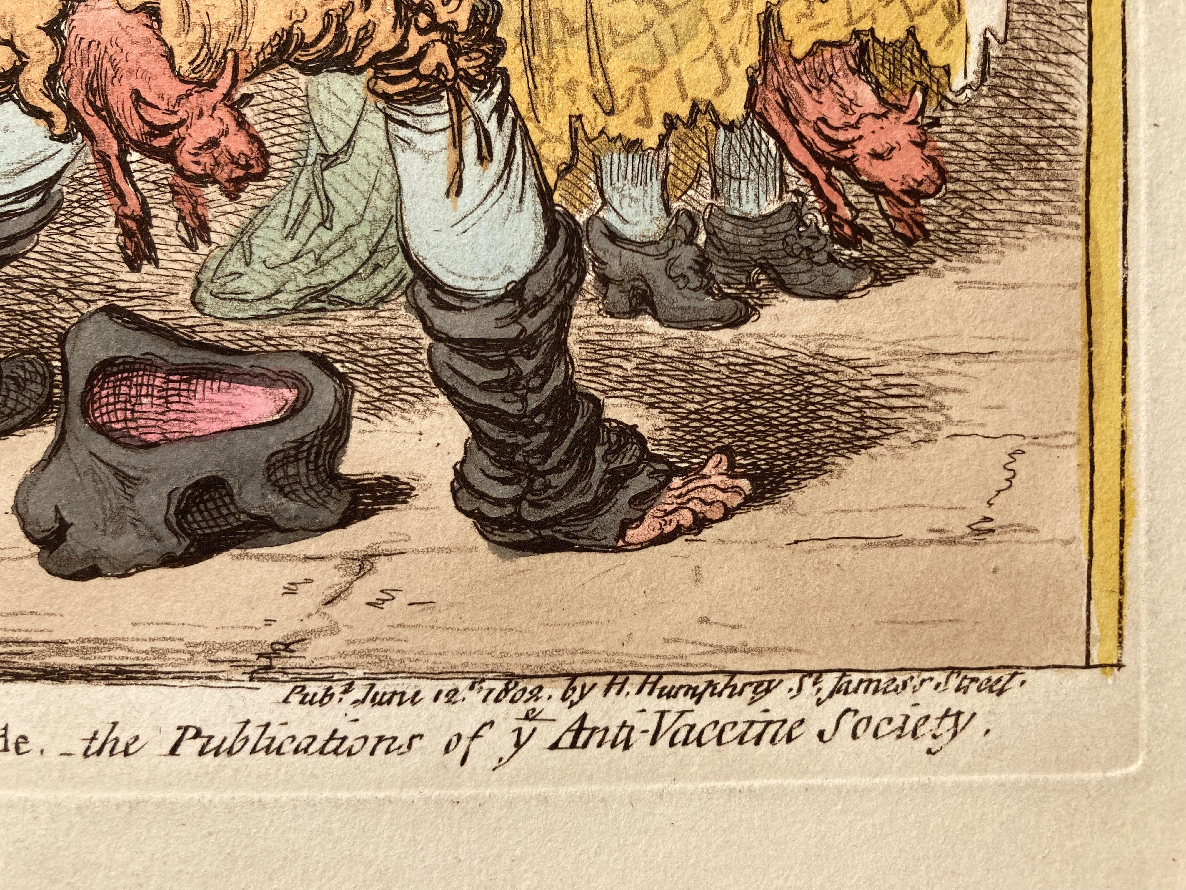 THE COW POCK - or – The Wonderful effects of the New Inoculation - Print by James Gillray