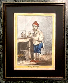 James Gillray – Taking Physick - Hand-colored etching - 1800