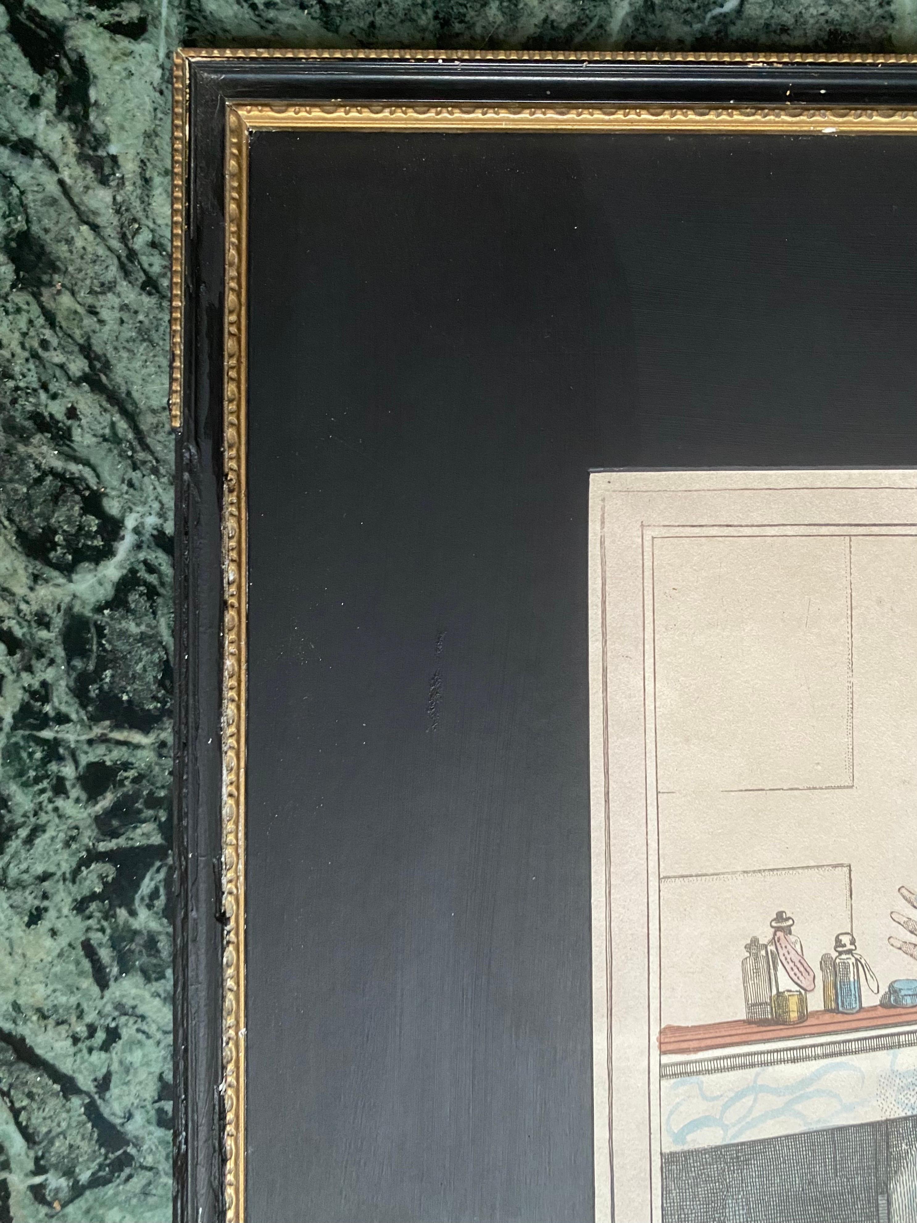 James Gillray - Die Einnahme von Medizin - Handkolorierte Radierung - 1800 im Zustand „Gut“ im Angebot in Beuzevillette, FR