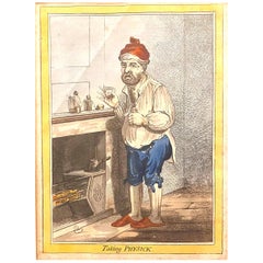 James Gillray – Taking Physick - Hand-colored etching - 1800