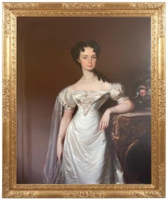 Ölgemälde, Porträt einer Dame, Att James Godsell Middleton (1805-1874)