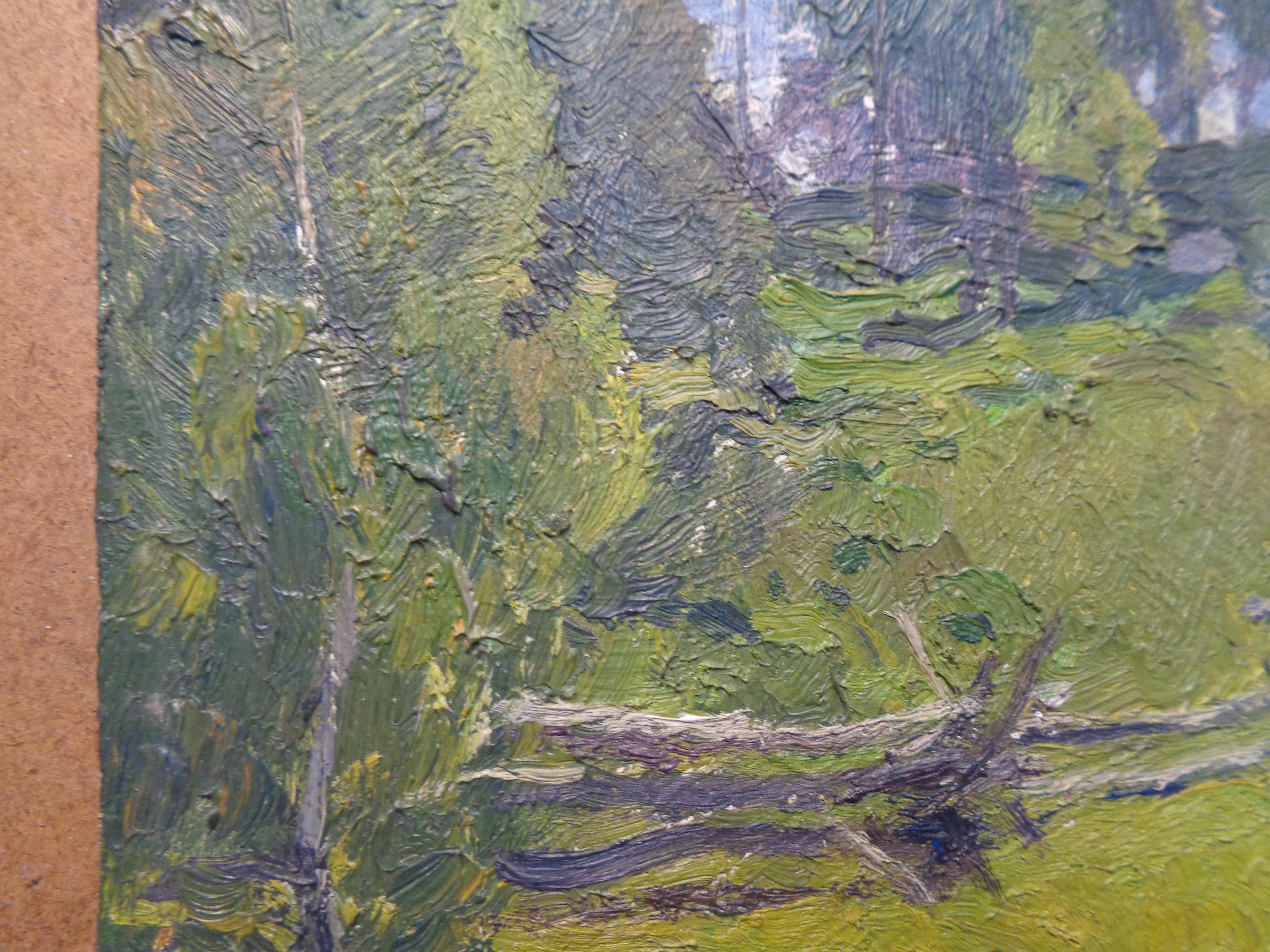  American Impressionist James Goodwin McManus CT Oil Painting Summer Landscape For Sale 7