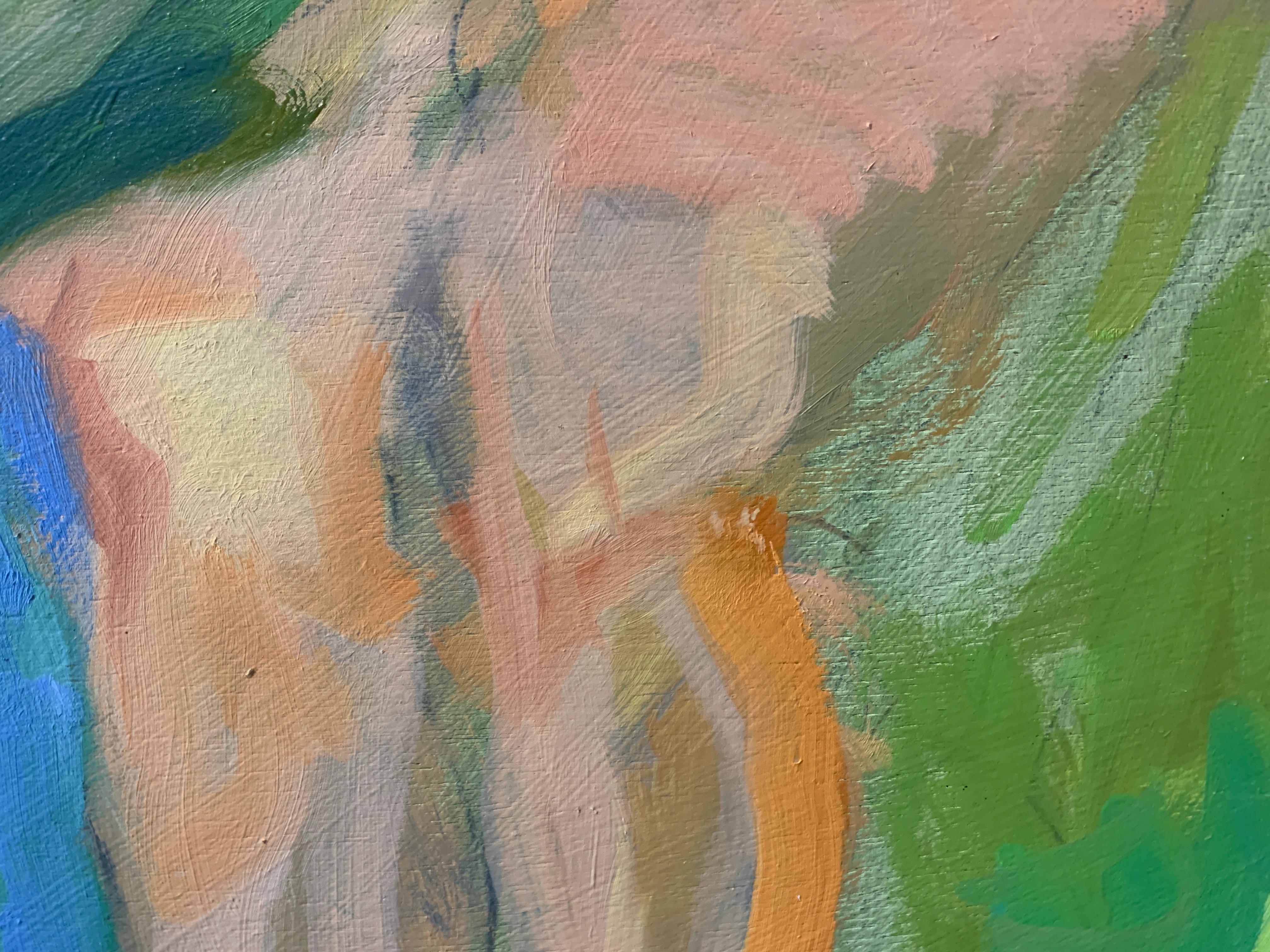 Nach der Sauna (Braun), Abstract Painting, von James Gordaneer