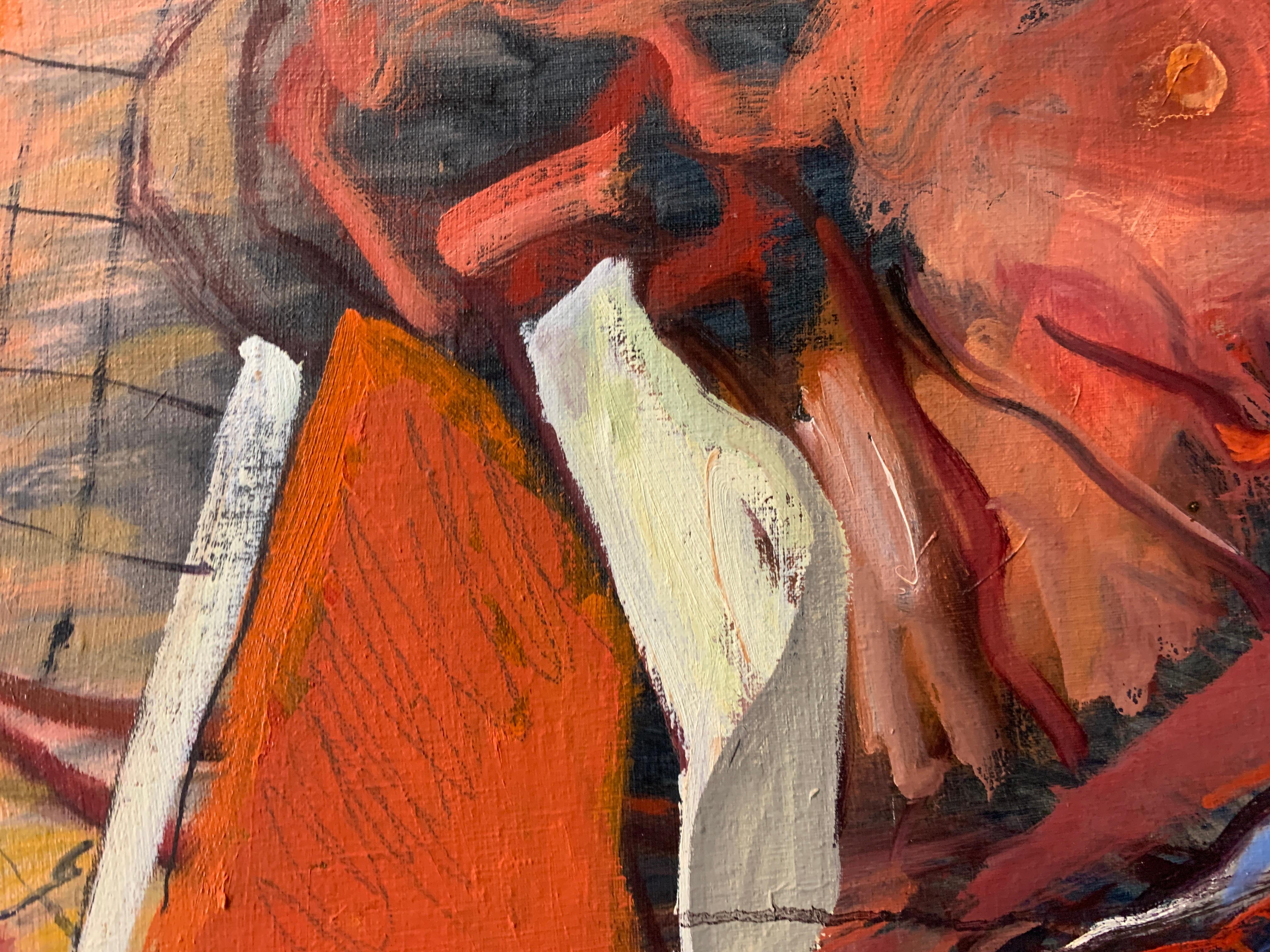 Bogen Geist (Braun), Abstract Painting, von James Gordaneer