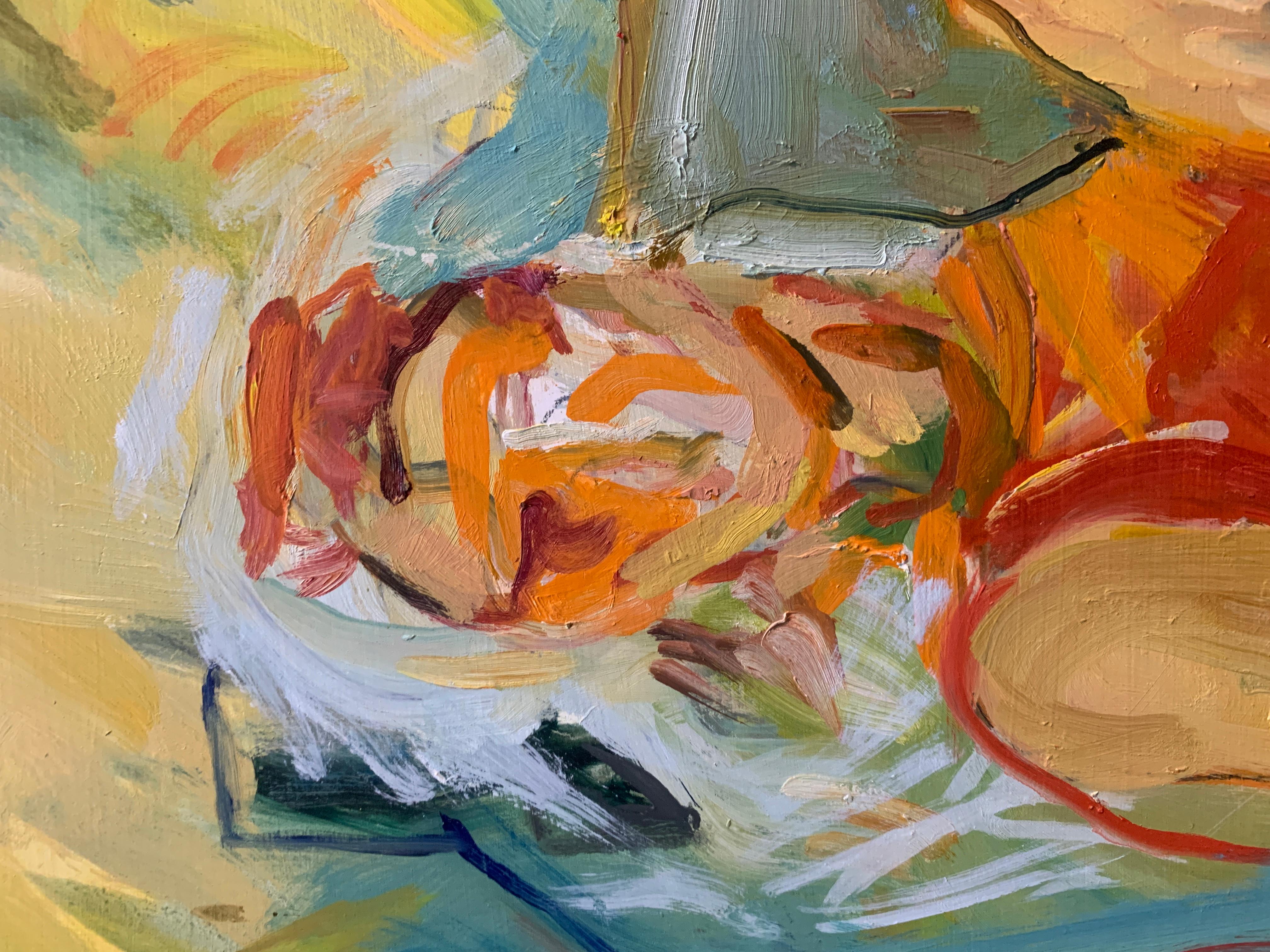 Couple - Abstract Painting by James Gordaneer