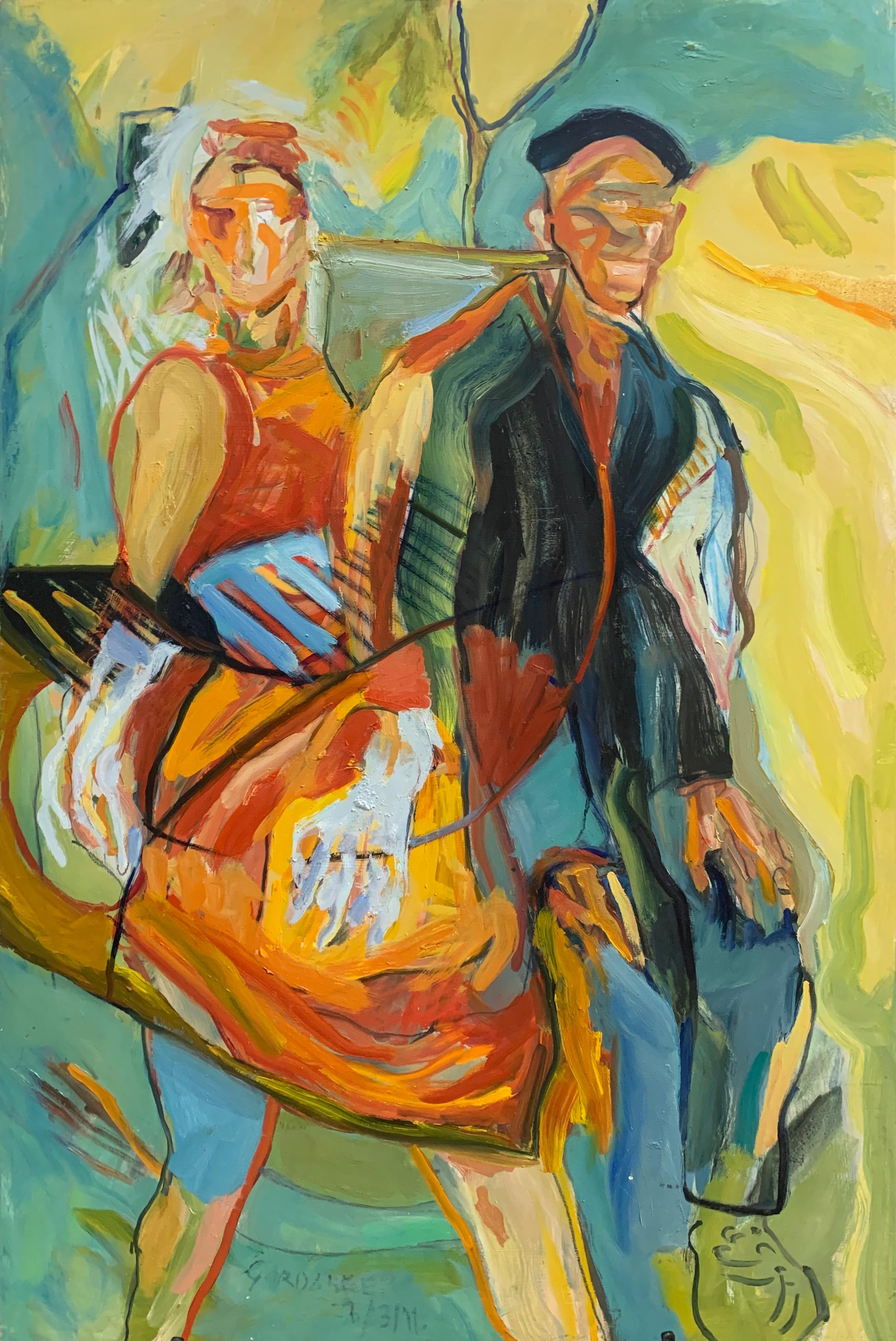 James Gordaneer Abstract Painting - Couple