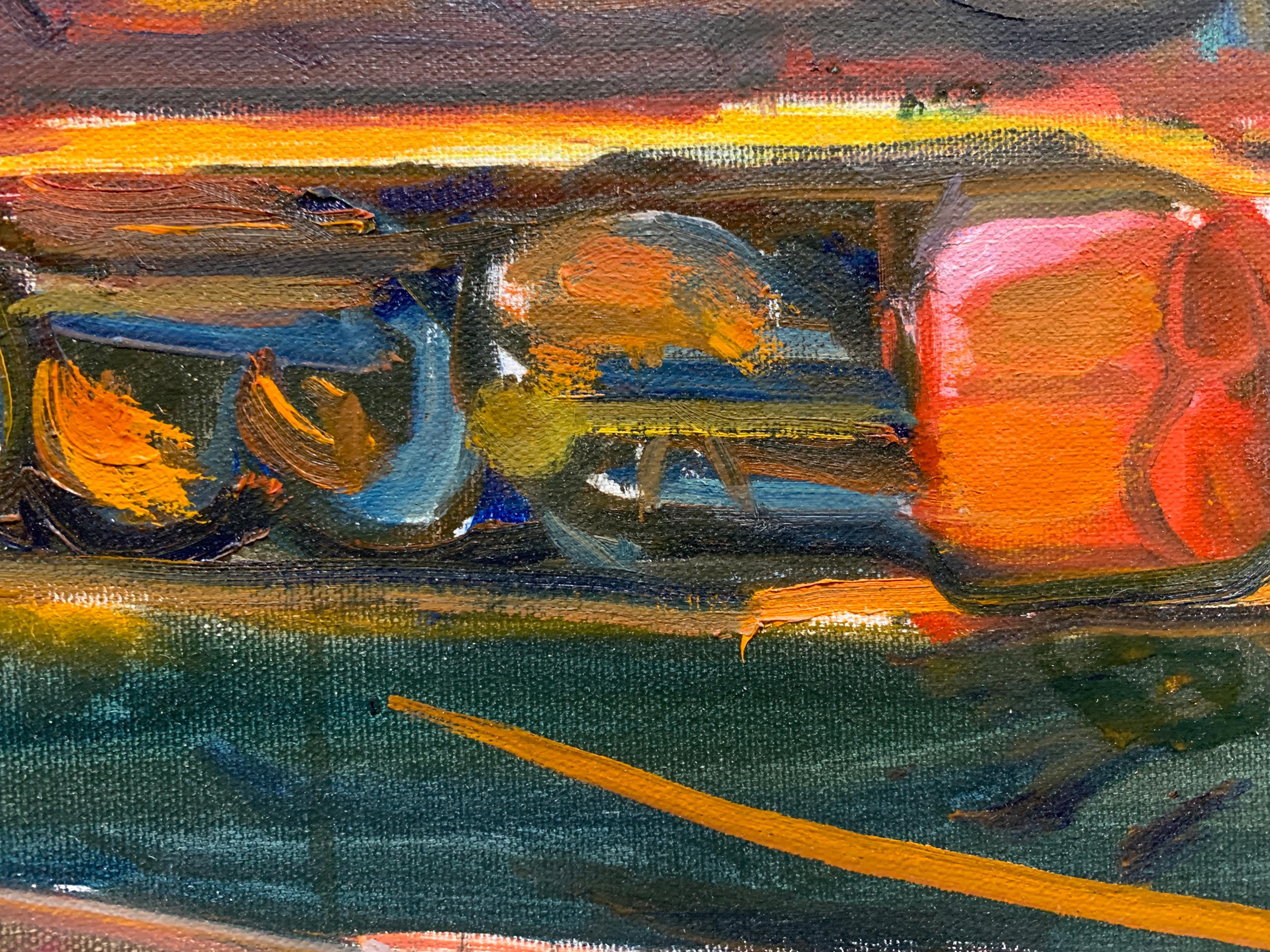 Engine, Orangeville - Abstract Painting by James Gordaneer