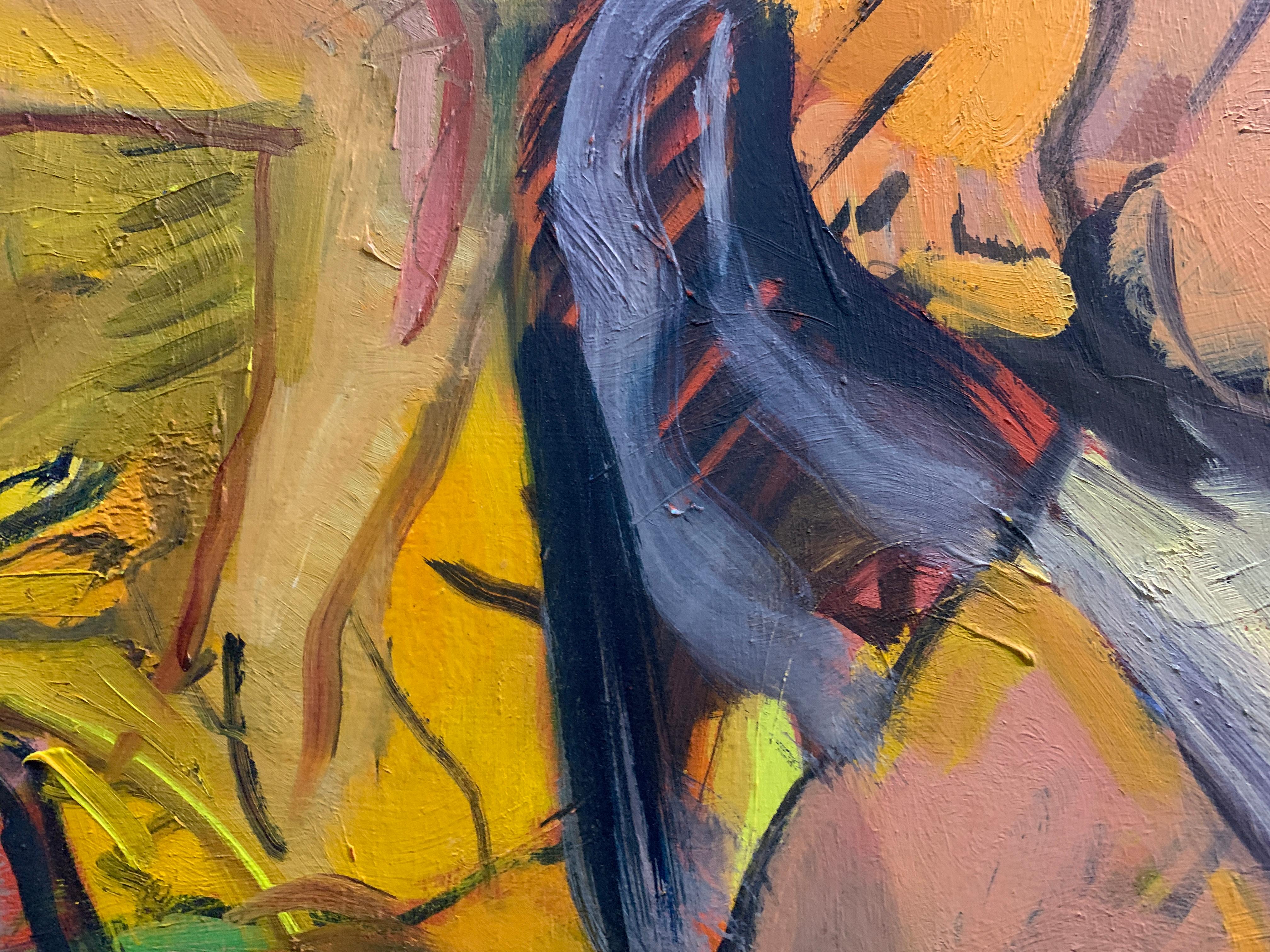 Oro - Painting Astratto di James Gordaneer