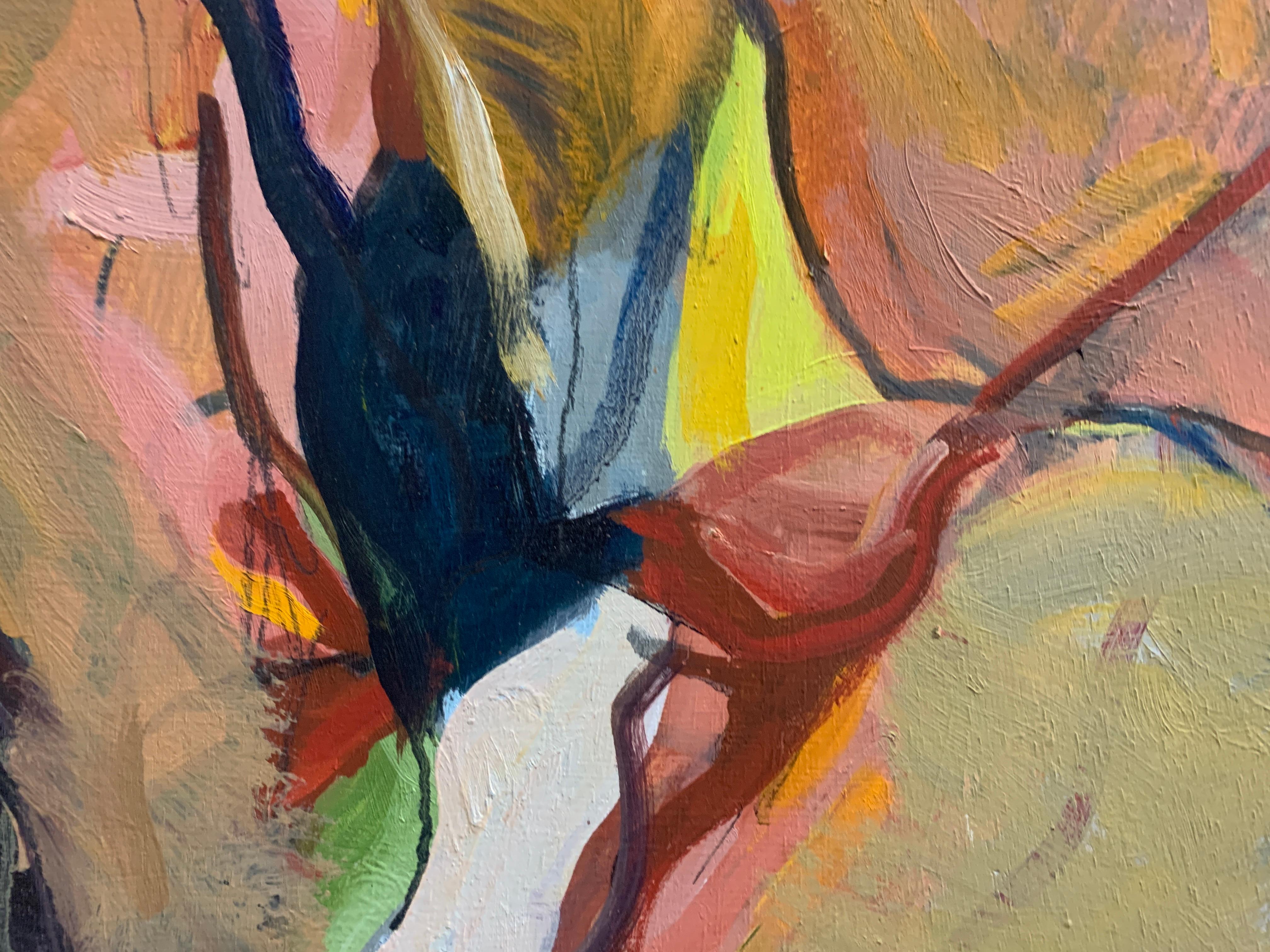 Oro - Abstract Painting Marrone di James Gordaneer