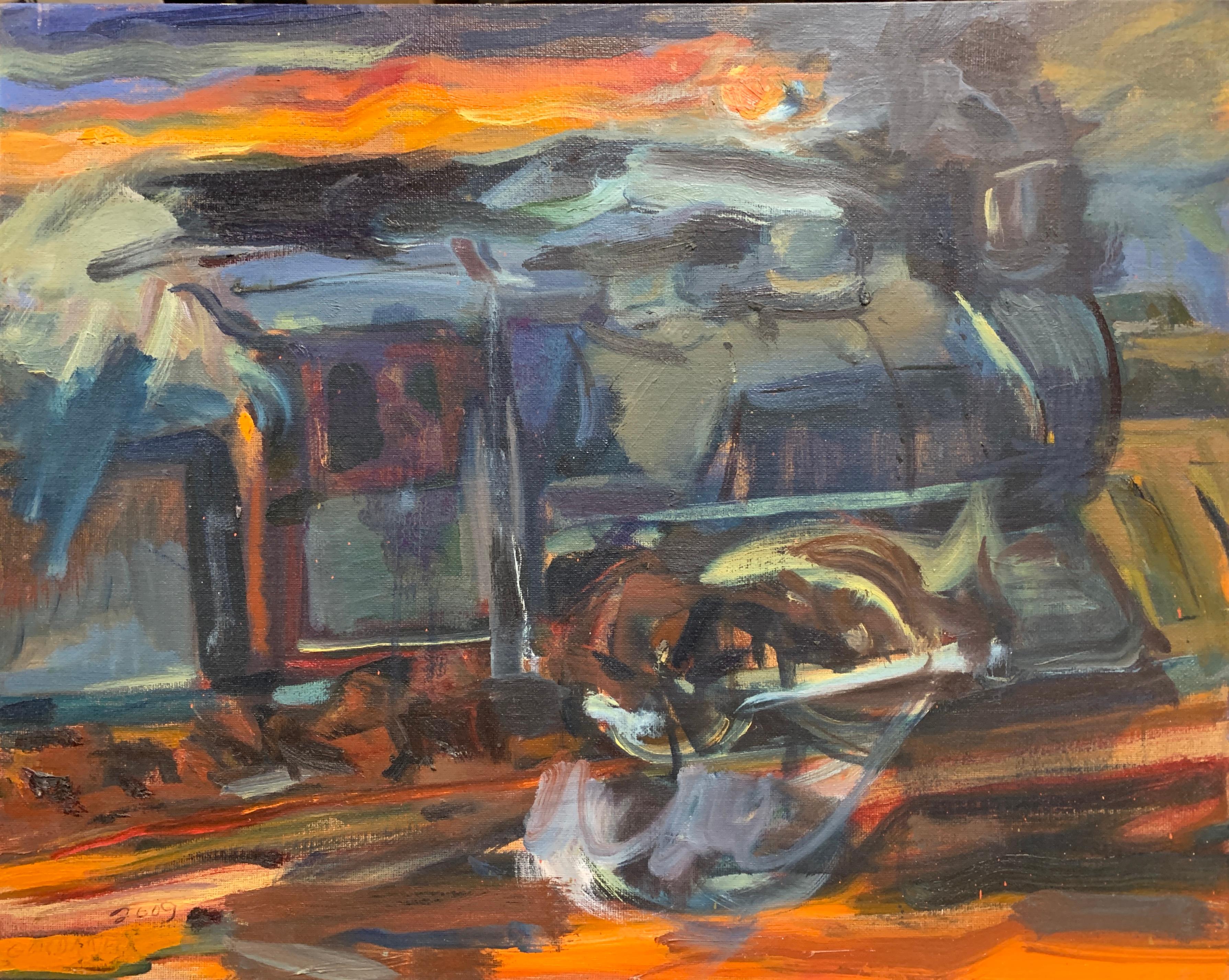 James Gordaneer Abstract Painting - Last Run