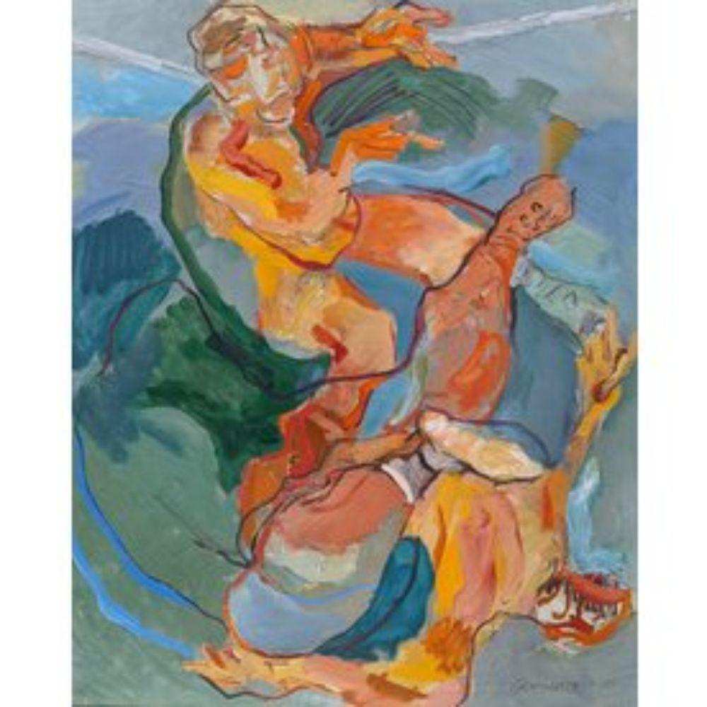 James Gordaneer Abstract Painting - Off the Ropes (Original)