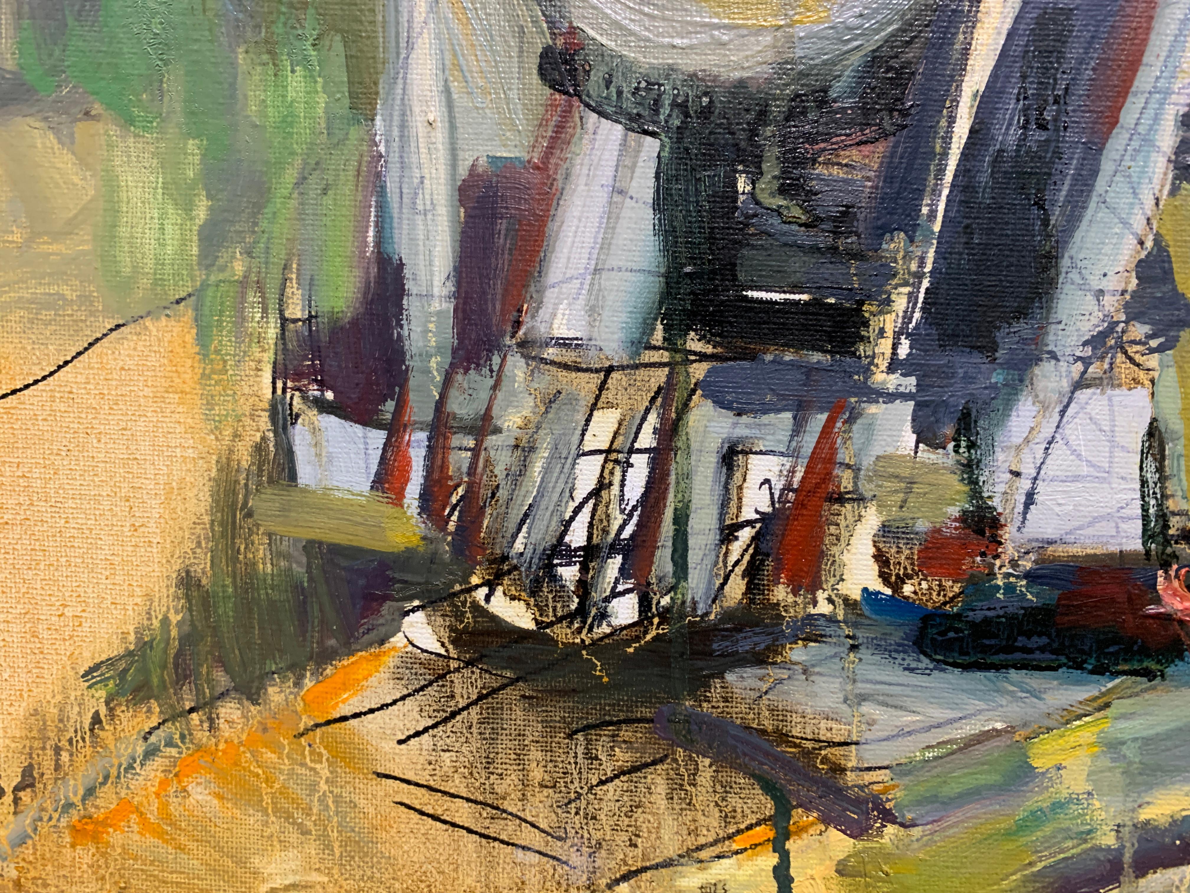 Oregon Eastern (Original) - Gray Abstract Painting by James Gordaneer